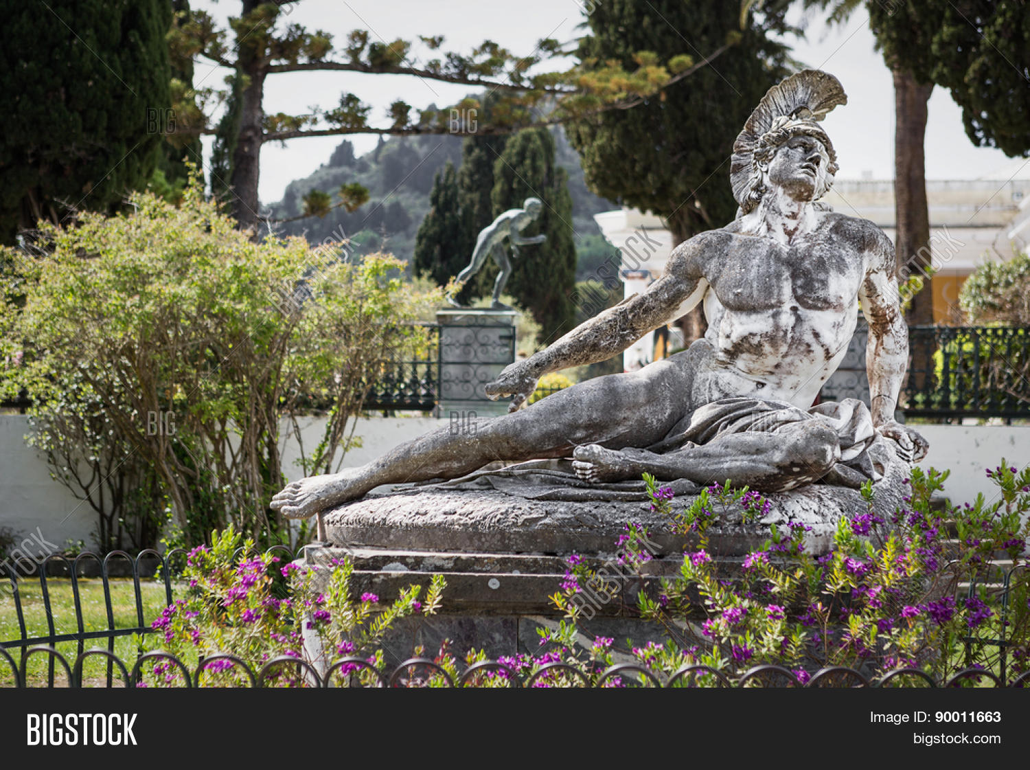 achilleion,achilleon,achilles,achillion,arrow,art,artistic,austria,balcony,building,corfu,culture,elisabeth,empress,famous,garden,gastouri,german,greece,greek,gustav,hero,herter,homer,iliad,important,luxurious,monument,museum,mythology,outside,pain,painful,palace,princess,retreat,sculptor,sculpture,sissy,statue,summer,tourism,travel,trojan,troy,von,war,wiltelsbach,wounded