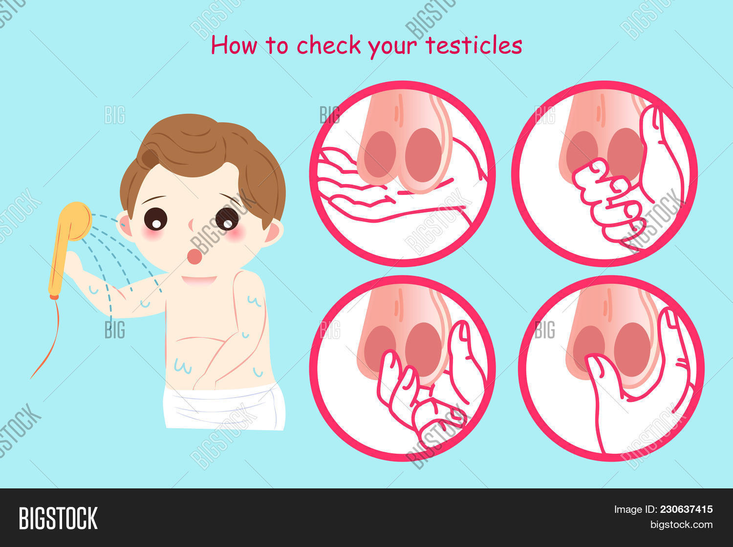 How To Check Your Testicles On The Green Background image & stock photo ...