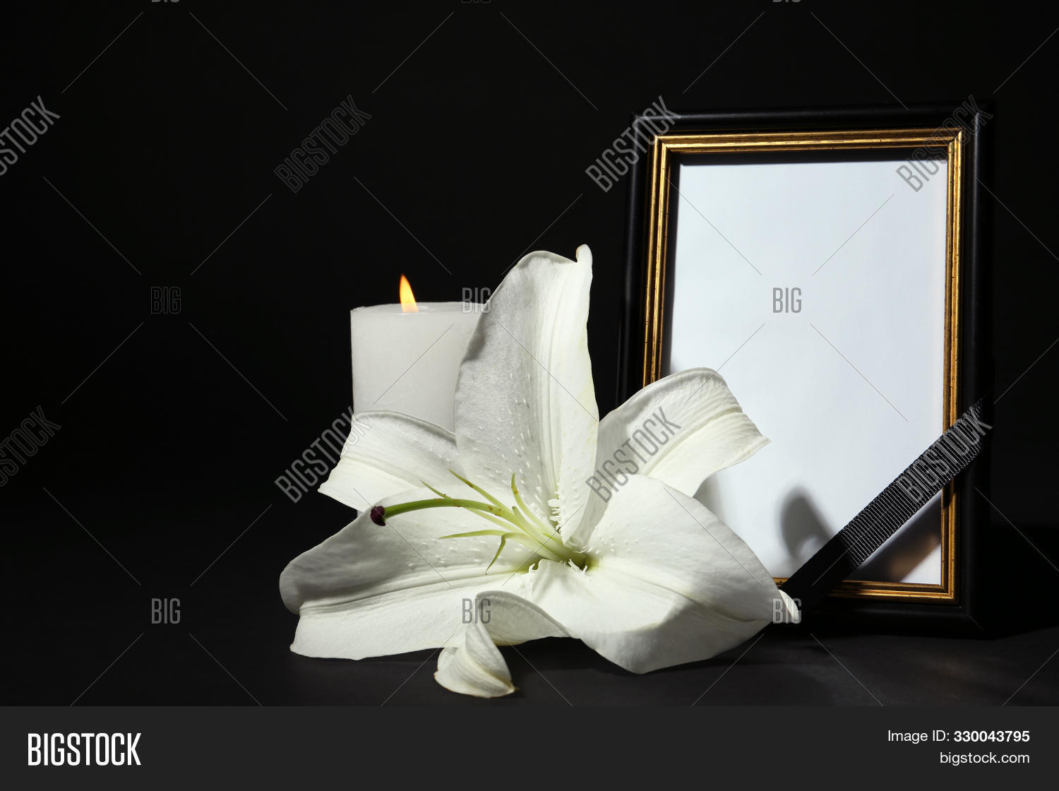 accessory,background,bereavement,black,blank,burial,candle,ceremony,copy,dark,darkness,dead,death,deceased,decoration,design,empty,event,faith,final,flower,frame,funeral,funerary,funereal,grey,grief,honors,last,lily,loss,memorial,mortuary,mourning,obituary,object,peace,photo,religion,requiem,ribbon,rip,service,sorrow,space,spiritual,symbol,table,text,white