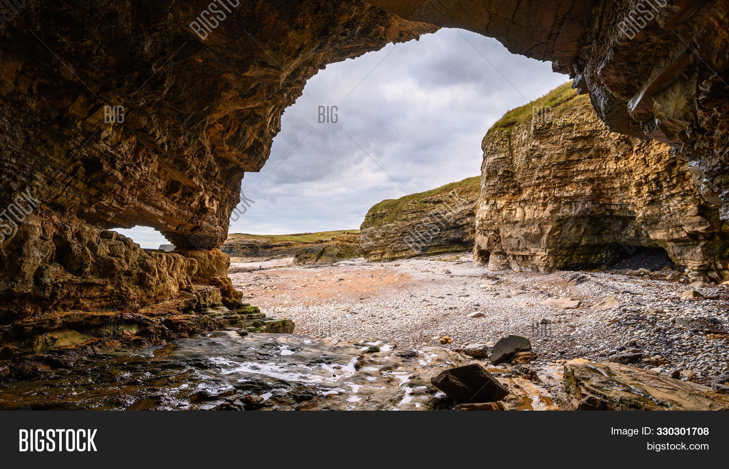 Caves At Pebbled Beach, In A Cove Known As The Wherry, Among Magnesian ...