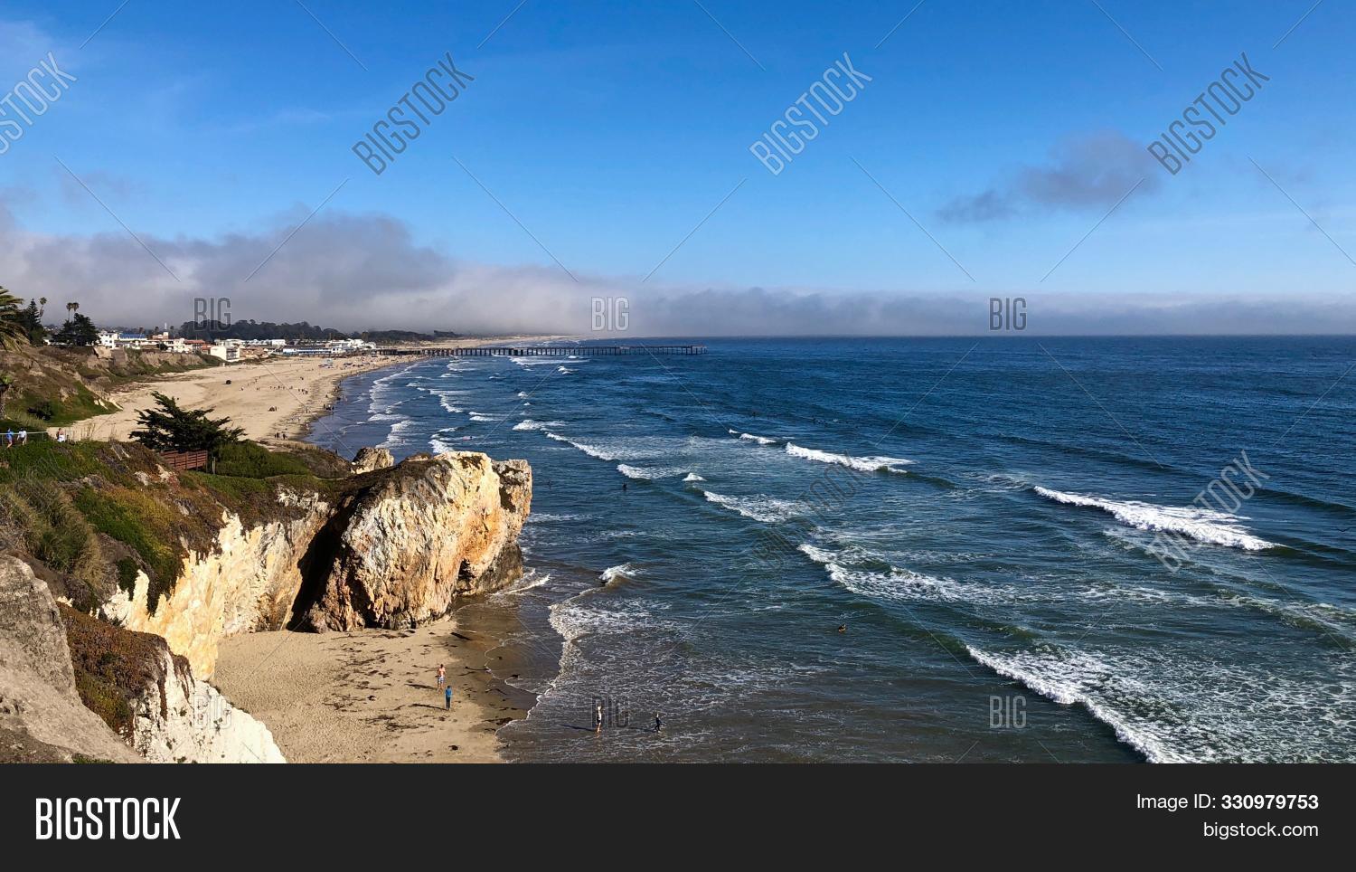 bay,beach,beautiful,blue,california,cliff,clouds,coast,coastline,green,horizontal,landscape,luis,nature,obispo,ocean,outdoor,pacific,pismo,plants,rocks,san,sand,scenic,sea,sky,summer,tourism,travel,usa,view,water,waves,west,white