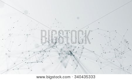Science Technology. Technology With Line Pattern On Blue Background ...