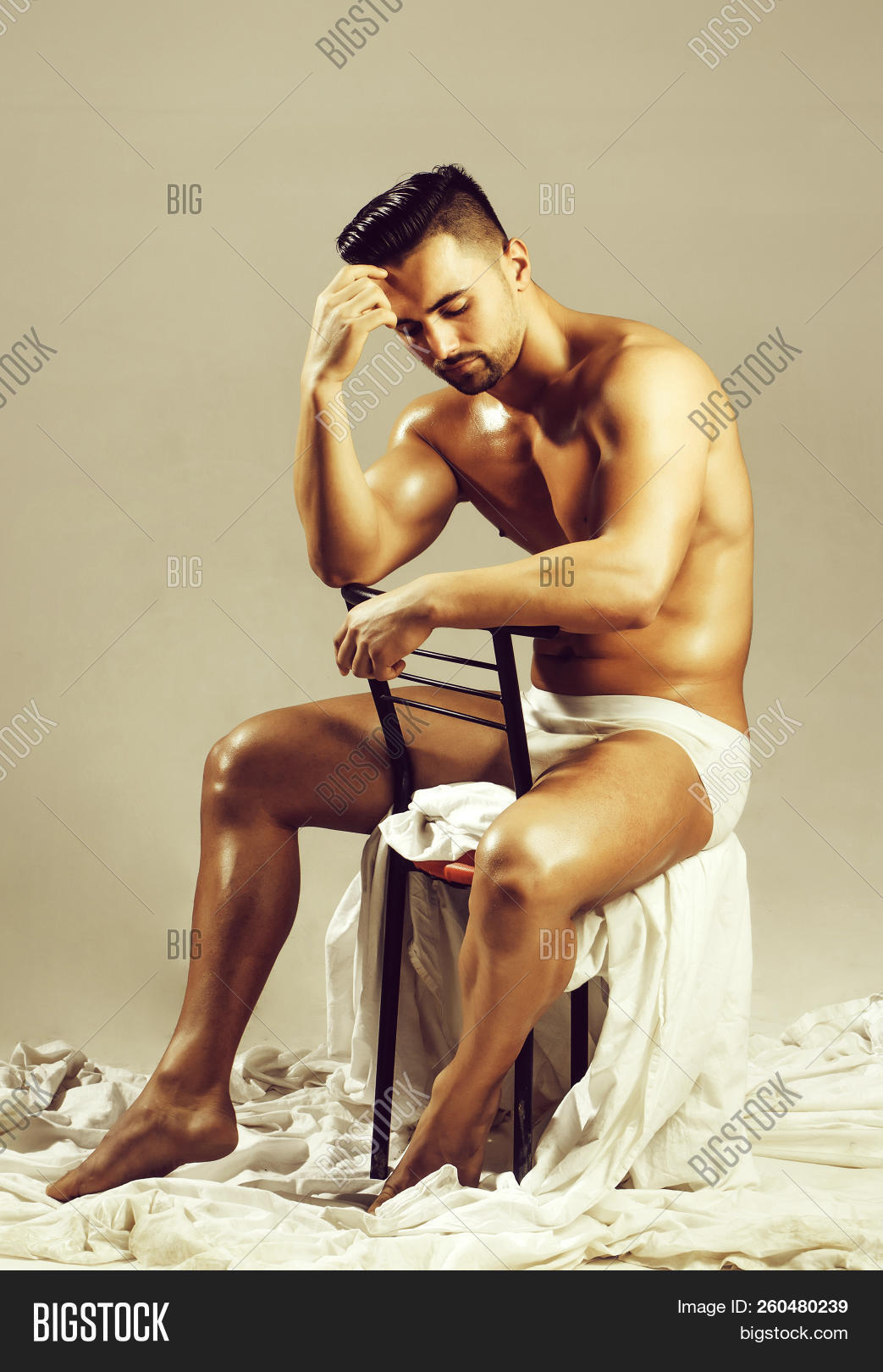 ab,athlete,background,biceps,body,bodybuilder,chair,desire,fit,fitness,grey,handsome,macho,man,model,muscle,muscular,oily,pack,sexi,sexy,sits,six,skin,torso,triceps,underpants,white