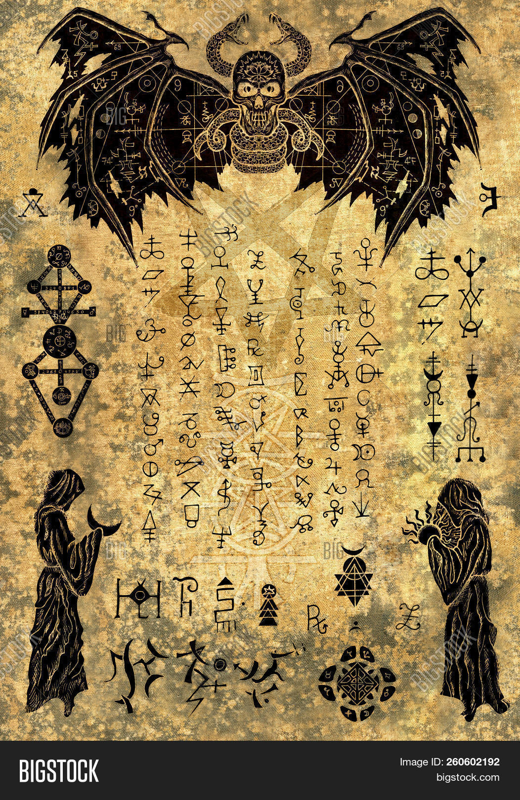 Halloween,alchemy,ancient,astrology,background,black,book,cover,creature,demon,design,devil,diabolic,divination,drawing,enigmatic,esoteric,fantasy,geometry,gothic,graphic,hell,illustration,imagination,macabre,magic,monster,mystic,necronomicon,occult,old,page,paper,pentagram,poster,sacred,satan,scary,sign,skull,snake,sorcery,spiritual,supernatural,symbol,trendy,voodoo,wicca,wicked,witchcraft