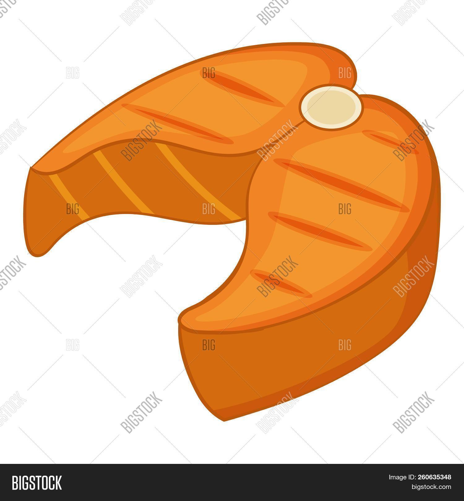 Salmon Steak Icon Cartoon Illustration Of Salmon Steak Icon For Web 260635348 Image Stock Photo