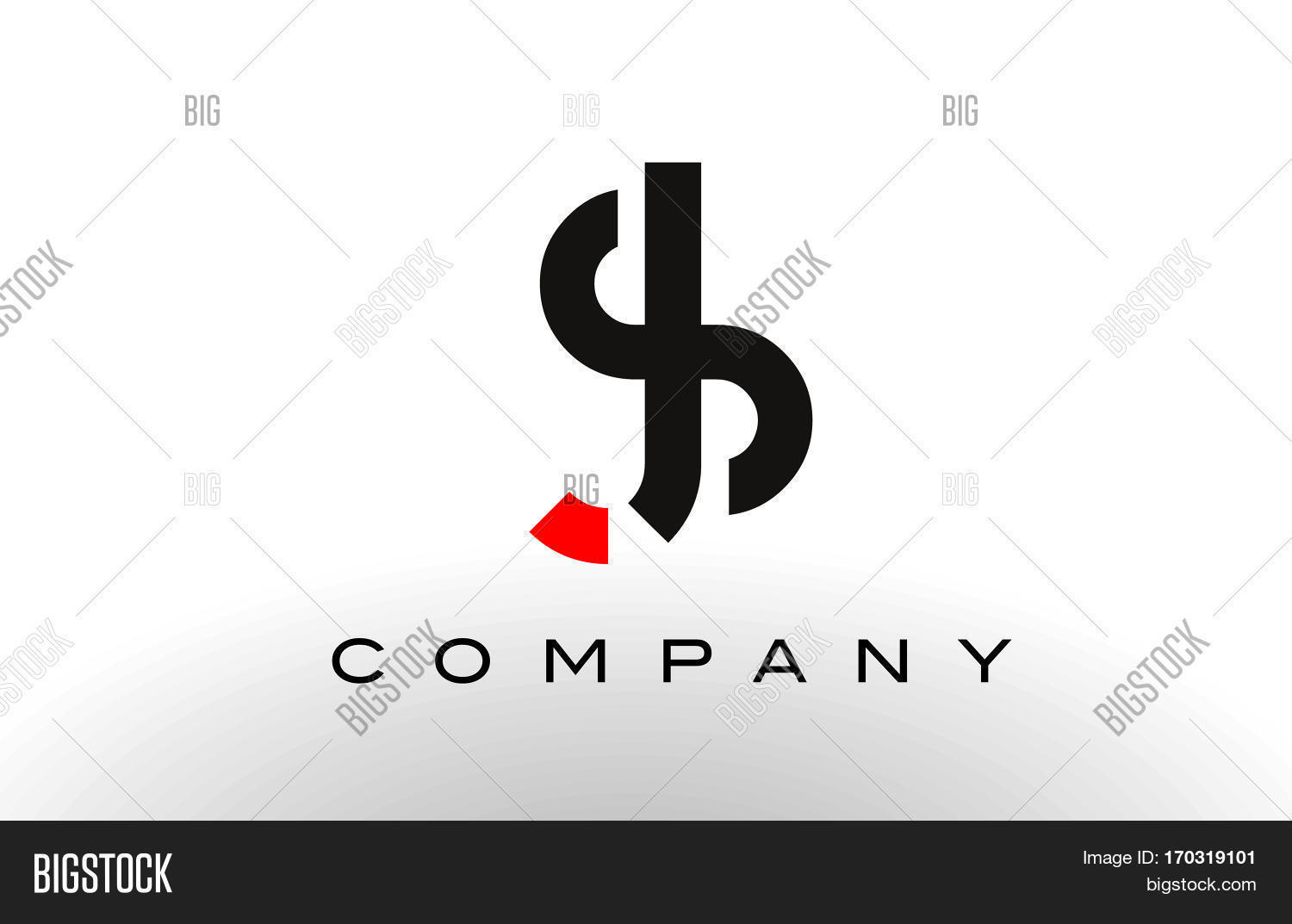 Sj Logo Letter Design Vector Image Stock Photo 170319101