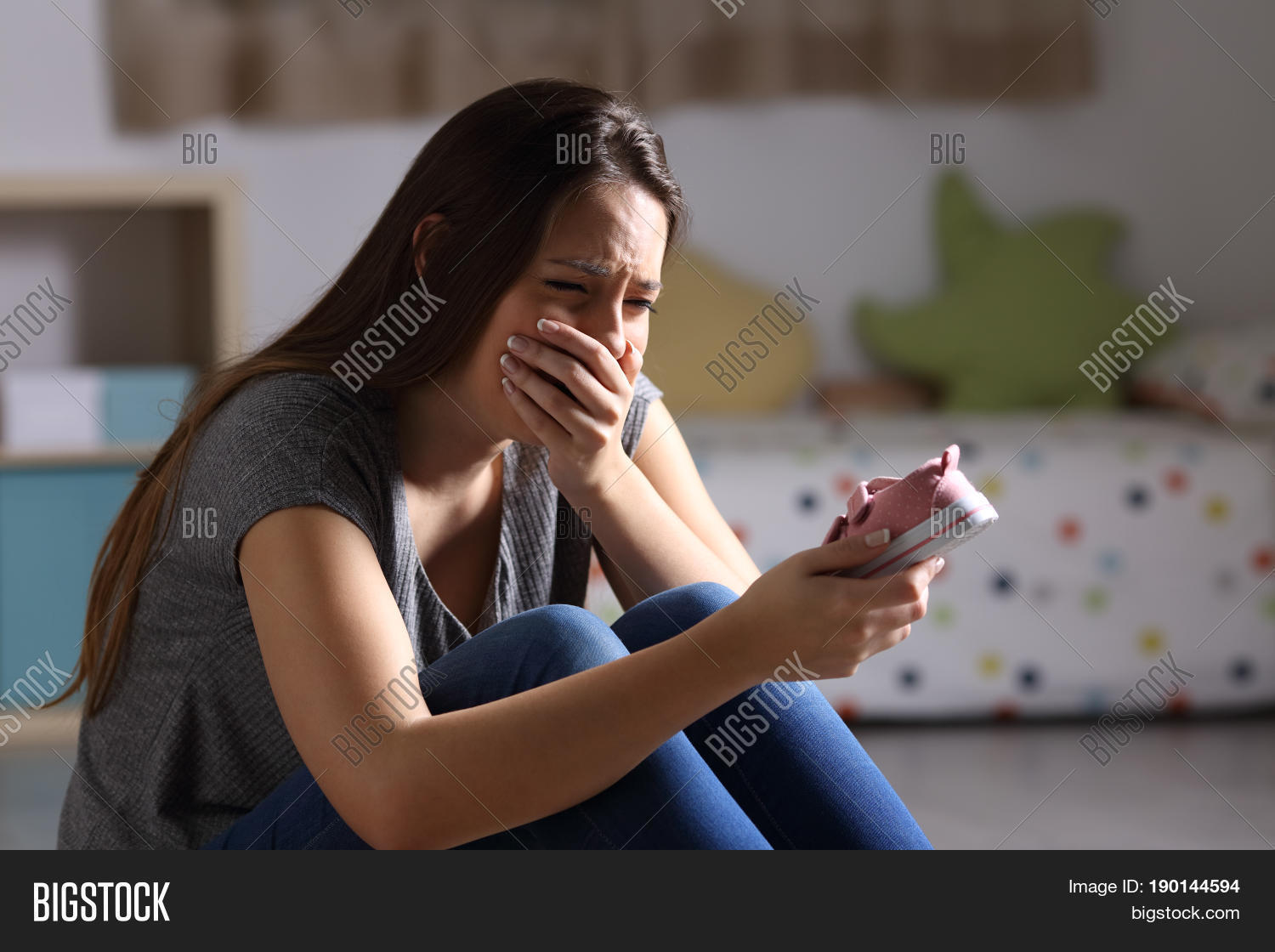 Sad Mother Missing Her Daughte 190144594 Image Stock Photo