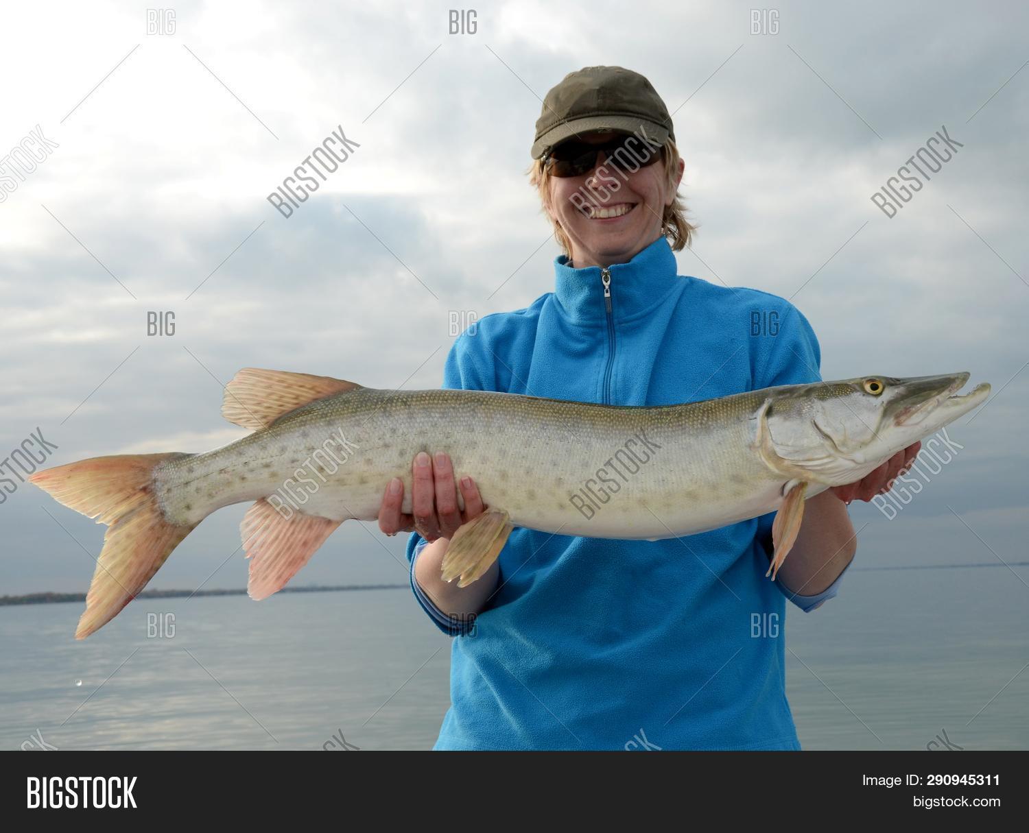 Esox,angler,angling,animal,barred,challenge,day,eye,female,fins,fish,fishing,freshwater,fun,girl,happy,head,holding,hunting,lake,masquinongy,mouth,muskellunge,muskelunge,muskie,musky,outdoor,predator,recreation,scales,sport,striped,sunny,teeth,toothy,water,who,wildlife,winter,woman