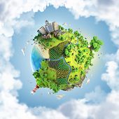 globe concept of idyllic green world poster id 41127610 world poster