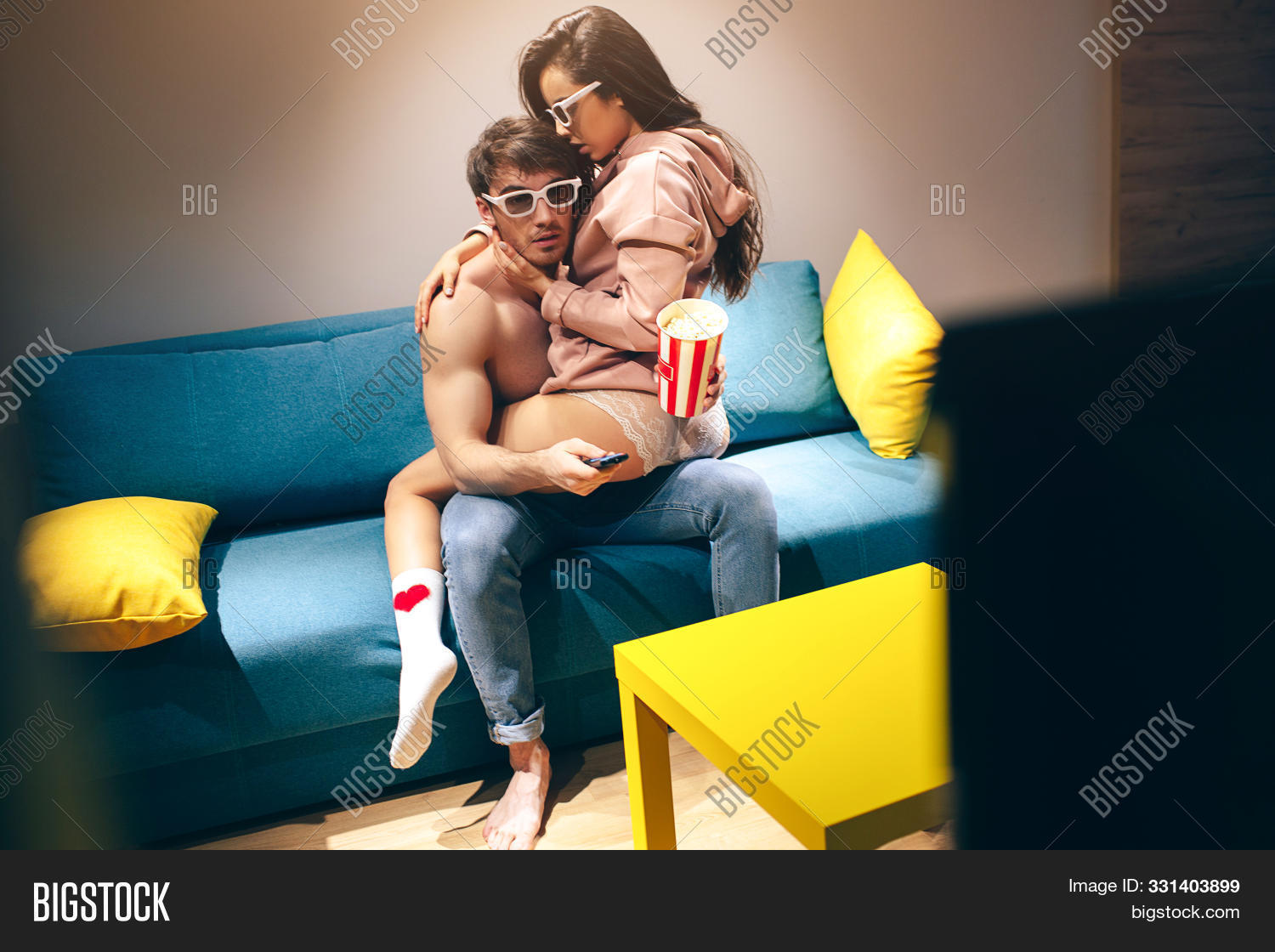 activity,adult,affection,affectionate,boobs,boyfriend,care,caucasian,couple,desire,enjoyment,female,figure,food,girlfriend,home,indoors,inside,intimacy,intimate,living,love,lovers,lust,male,man,meal,movie,passion,passionate,people,popcorn,romance,room,seduction,sensual,sensuality,sex,sexy,shirtless,sofa,together,two,underwear,woman,young