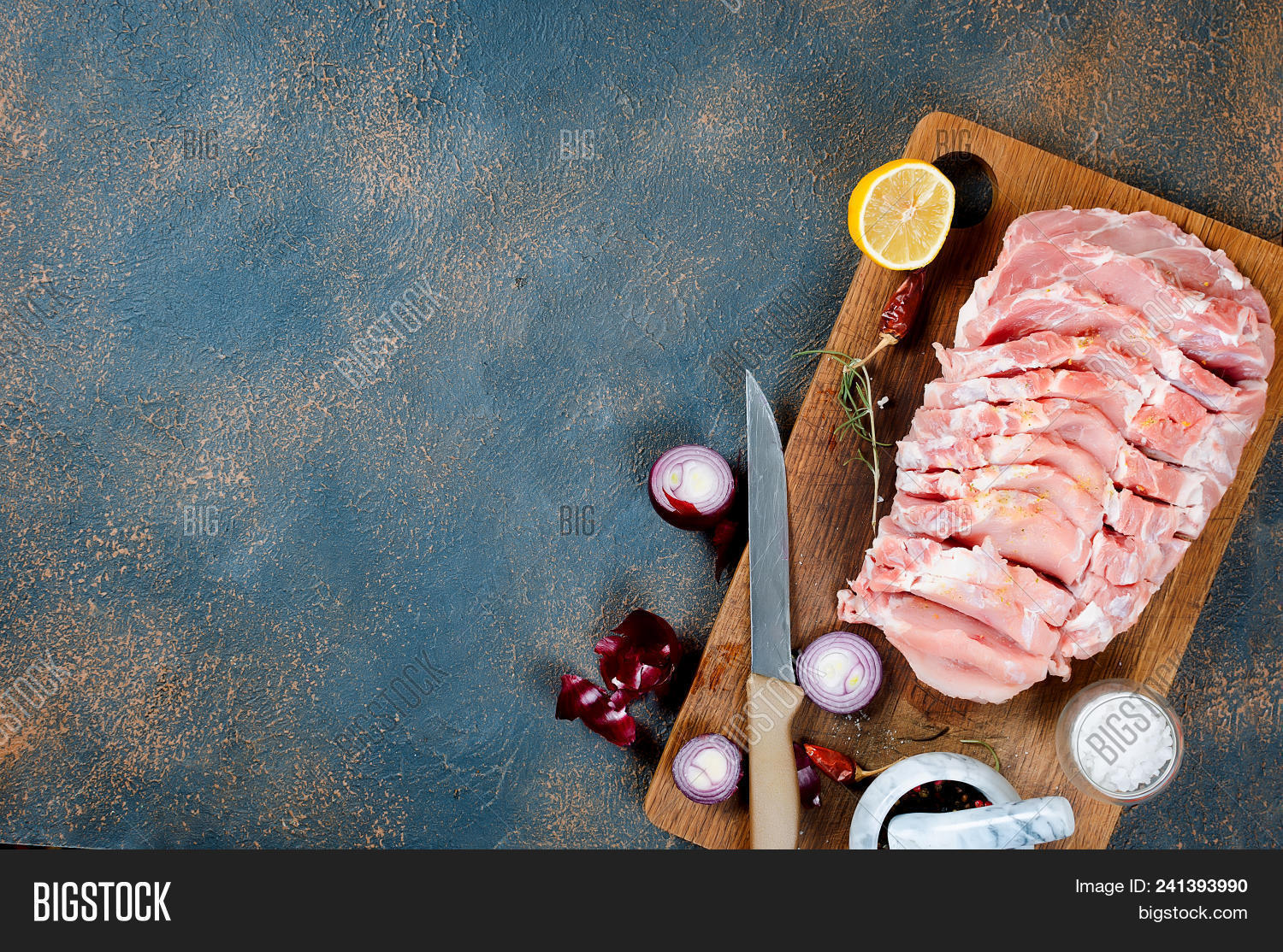 background,baking,barbecue,beef,board,chop,cooking,copy,cut,dinner,fat,food,fresh,frying,garlic,grill,ingredient,kitchen,loin,meal,meat,oil,pepper,pork,protein,raw,red,salt,slice,space,spices,steak,tenderloin,tomatoes,top,uncooked,view,white