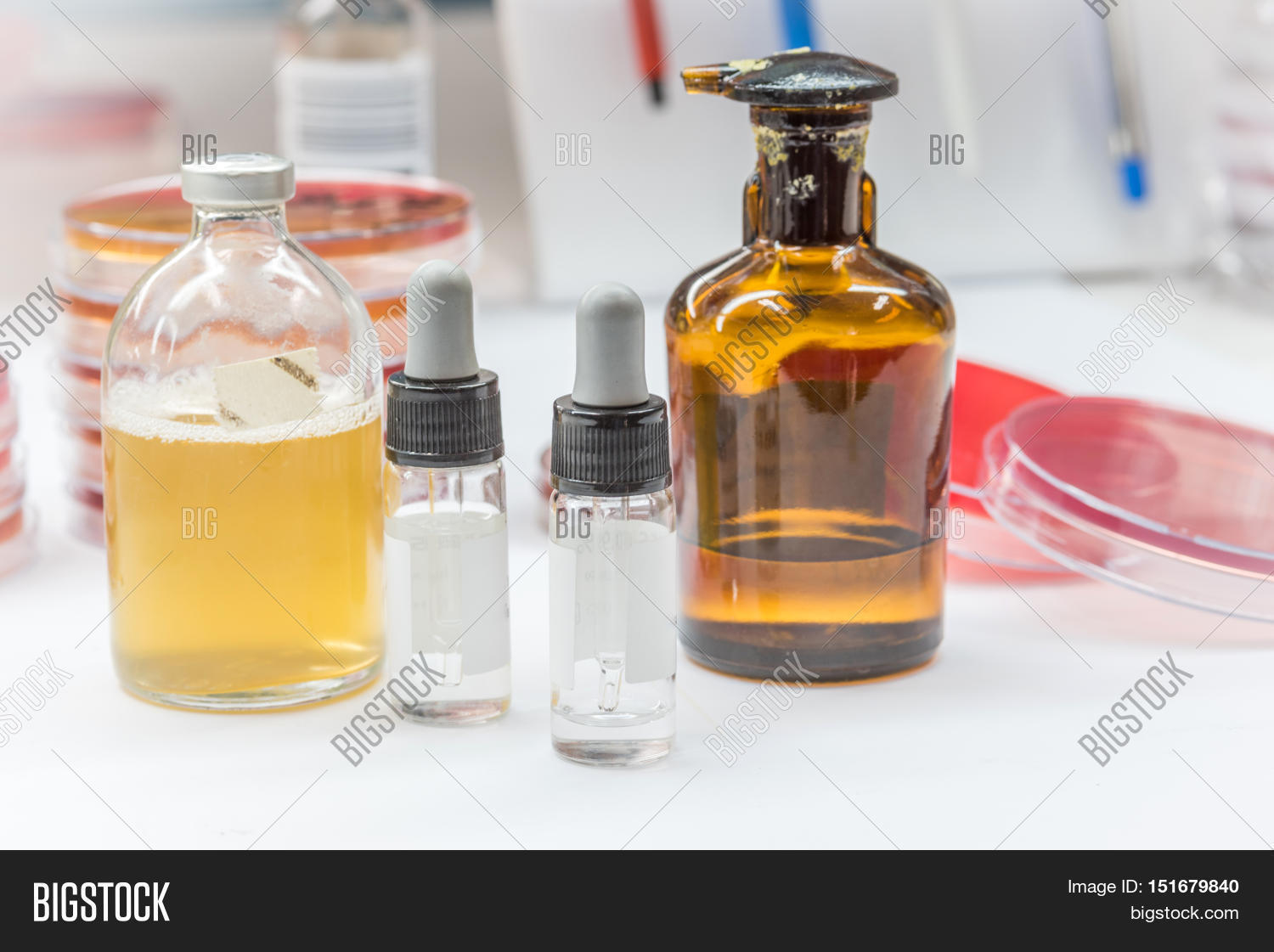 Reagent For Biochem Tests For Identifield Pathogen. image & stock photo ...