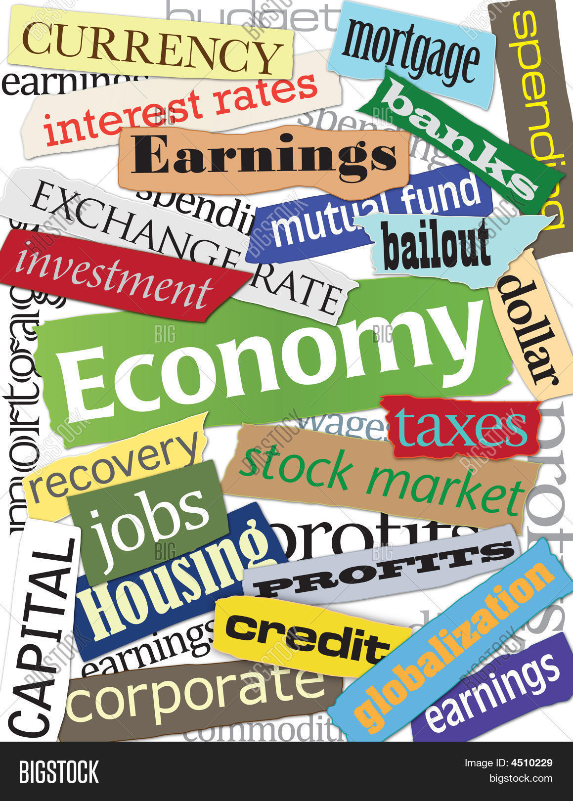 backdrop,background,business,collage,concern,crash,credit,credit report,crisis,disaster,downturn,economic,economy,finance,global,graphic,headlines,illustration,loan,market,money,news,recession,report,stocks,taxes,topical