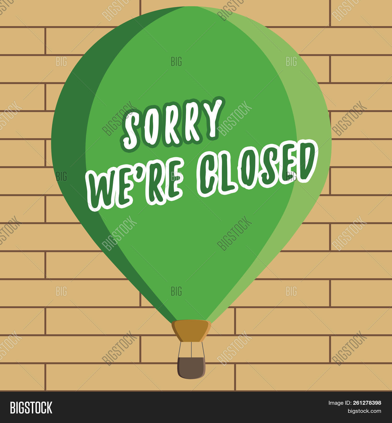 Handwriting Text Writing Sorry We Re Are Closed Concept