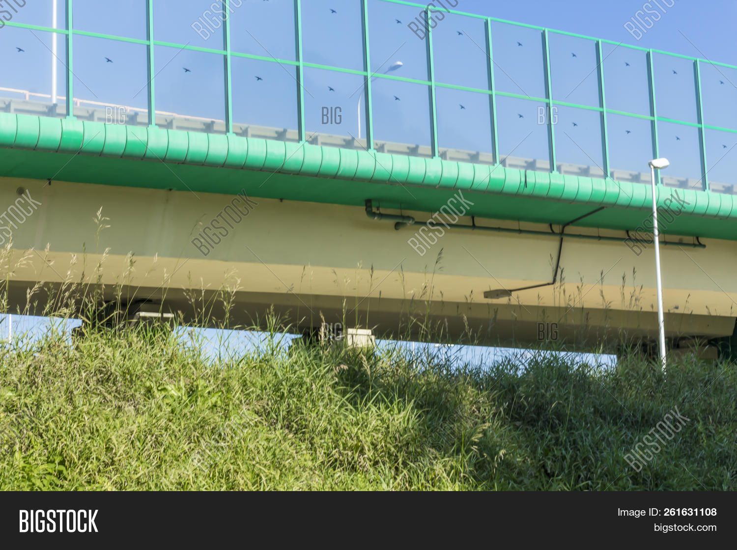 Sound Absorbing Screens On The Highway And Overpass Green Absorbent