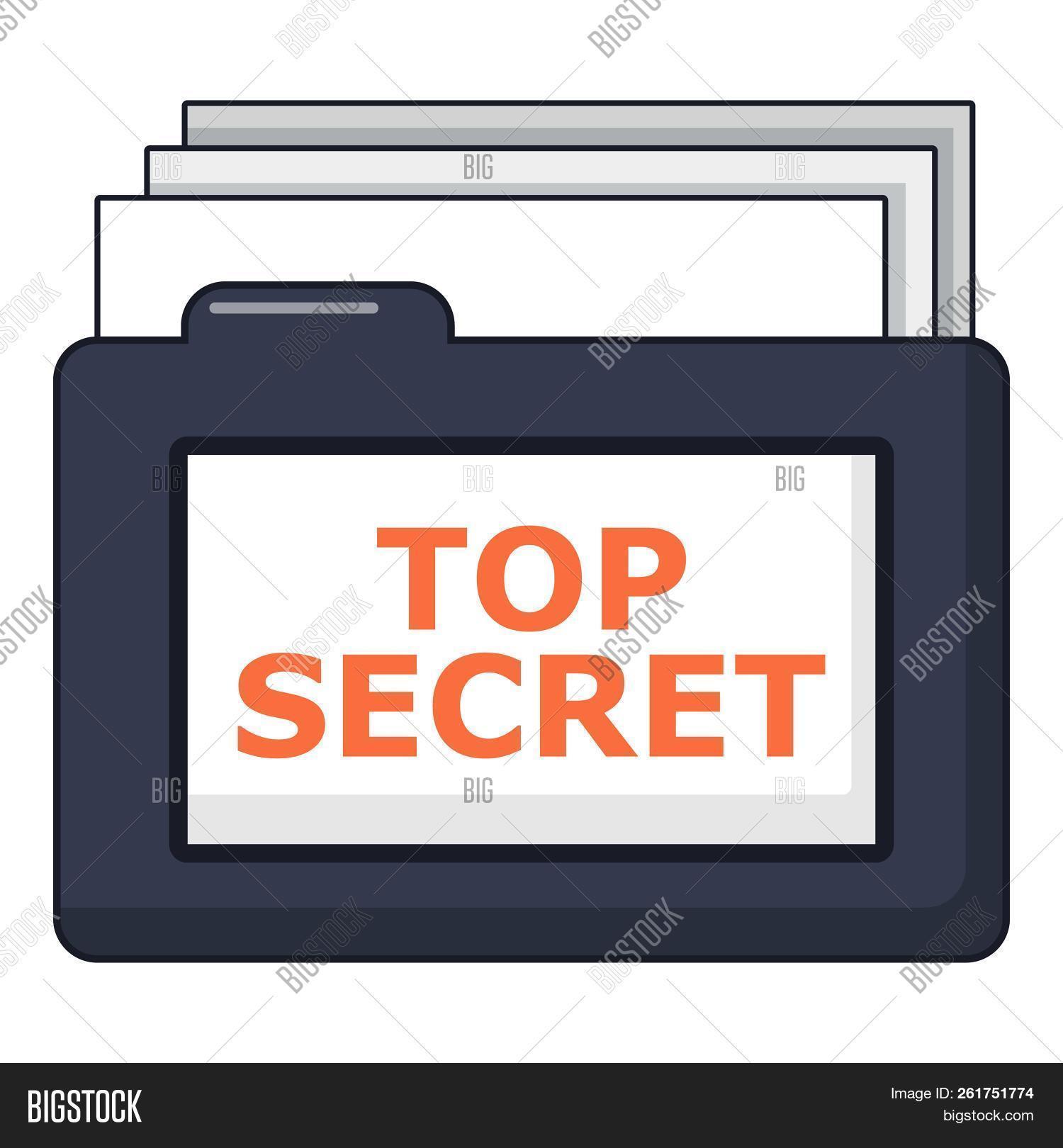 Top Secret Folder Icon Cartoon Illustration Of Top Secret Folder Icon For Web Image Stock Photo
