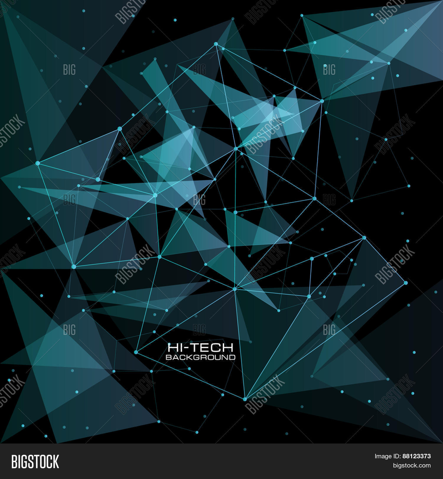 Futuristic User Interface Abstract Polygonal Space Low Poly