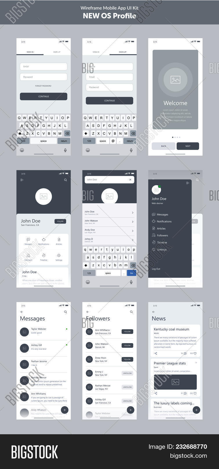 account,app,articles,back,business,collection,concept,email,exit,follow,in,internet,kit,layout,login,logout,messages,mobile,name,new,next,notifications,os,password,phone,profile,screen,search,set,settings,sign,skip,start,technology,ui,up,ux,vector,walkthroughs,wireframe
