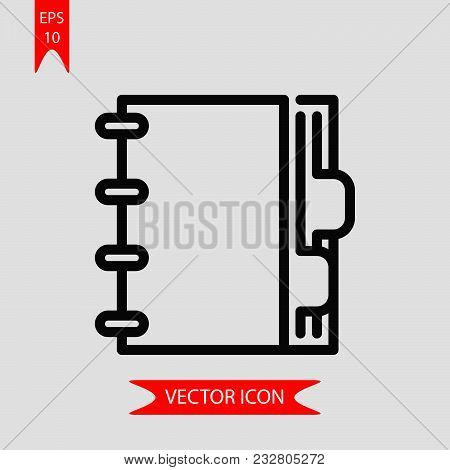 Agenda Icon Vector In Modern Flat Style For Web Graphic And Mobile Design Agenda Icon Vector Isola Image Stock Photo