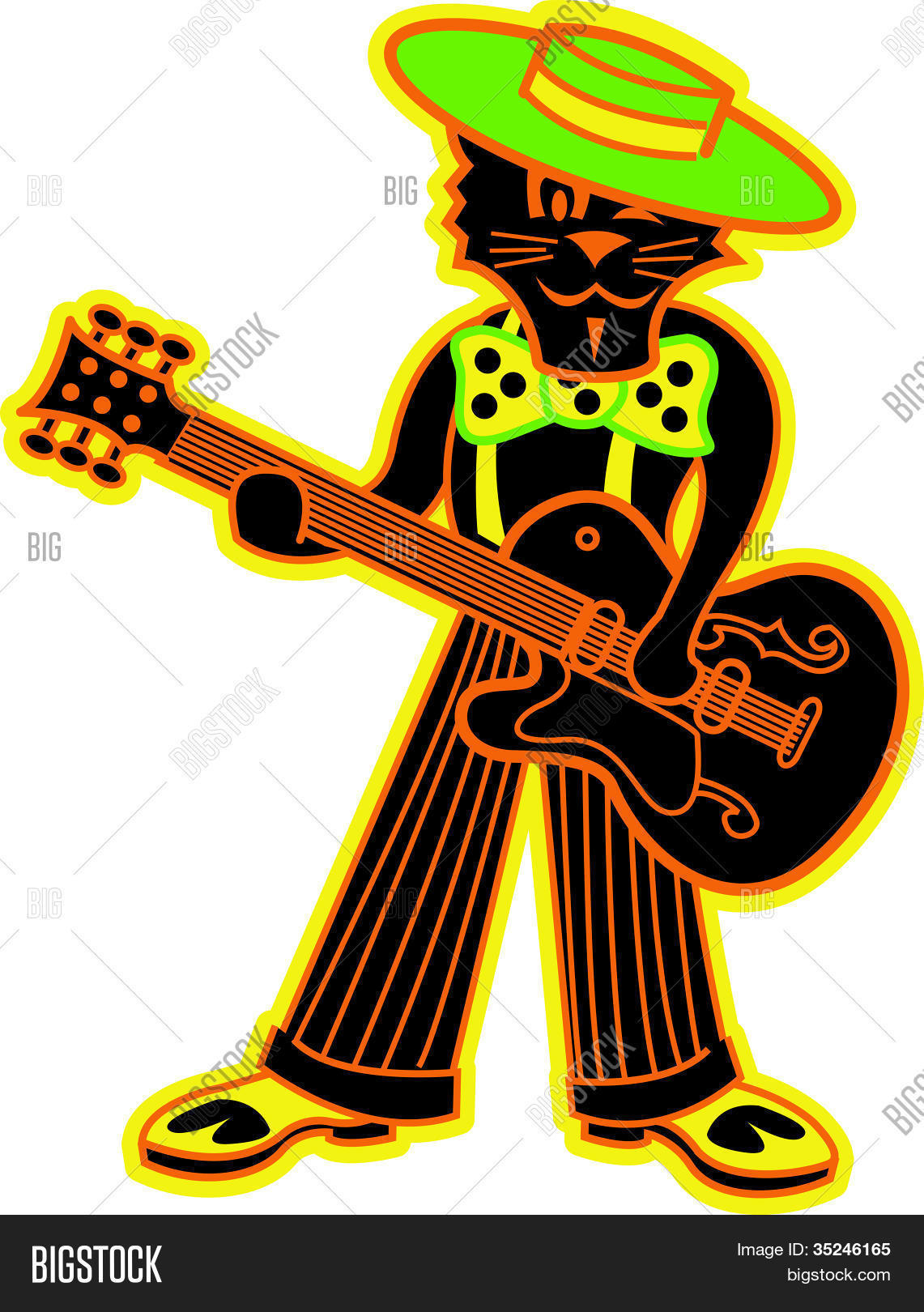 1940s,1950s,1950s style,black,bow,cartoon,cat,fifties,forties,guitar,instruments,jazz,music,musical,oldies,pin,pinstriped,playing,psychobilly,retro,rock,rockabilly,roll,striped,suit,swing,tie,vintage,zoot