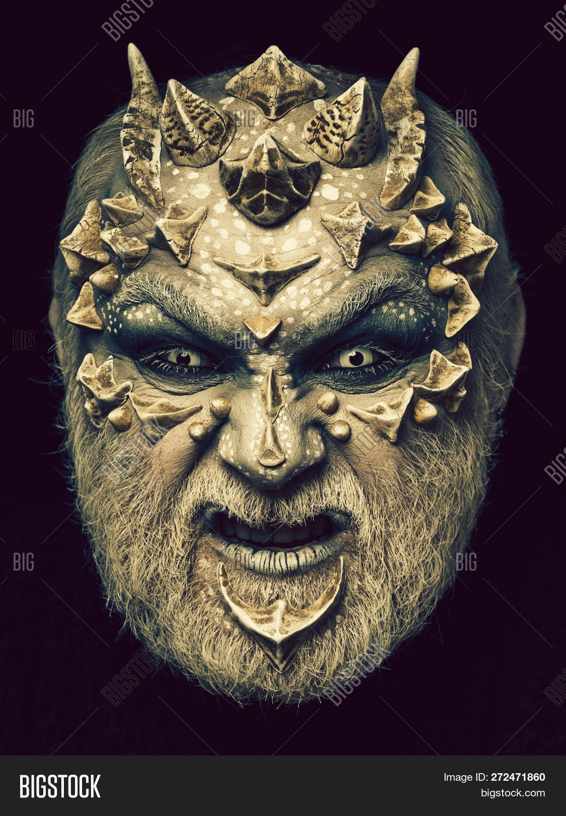 alien,beard,bearded,bizarre,black,concept,creepy,demon,devil,dragon,emotions,evil,eyes,face,fantasy,fictional,head,horror,isolated,look,magician,makeup,male,man,monster,mysterious,mystery,person,reptilian,scary,sharp,skin,thorns,ugly,warts,werewolf,white,wizard