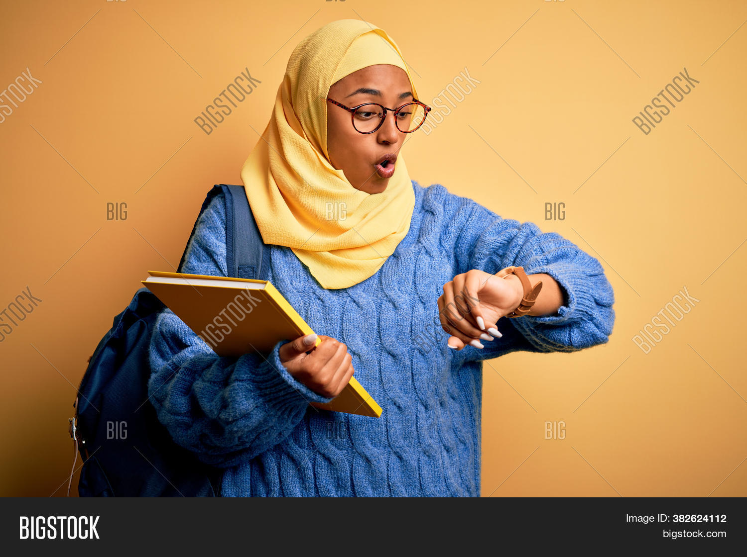 afraid, 																					african, 																					afro, 																					american, 																					arab, 																					arabian, 																					arabic, 																					background, 																					backpack, 																					book, 																					boss, 																					business, 																					checking, 																					clock, 																					deadline, 																					fear, 																					finger, 																					getting, 																					hand, 																					hijab, 																					holding, 																					hour, 																					hurry, 																					impatient, 																					islamic, 																					isolated, 																					job, 																					late, 																					looking, 																					meeting, 																					muslim, 																					office, 																					person, 																					punctual, 																					punctuality, 																					religion, 																					rush, 																					smart, 																					student, 																					success, 																					time, 																					watch, 																					woman, 																					work, 																					worried, 																					worry, 																					wrist, 																					wristwatch, 																					yellow, 																					young