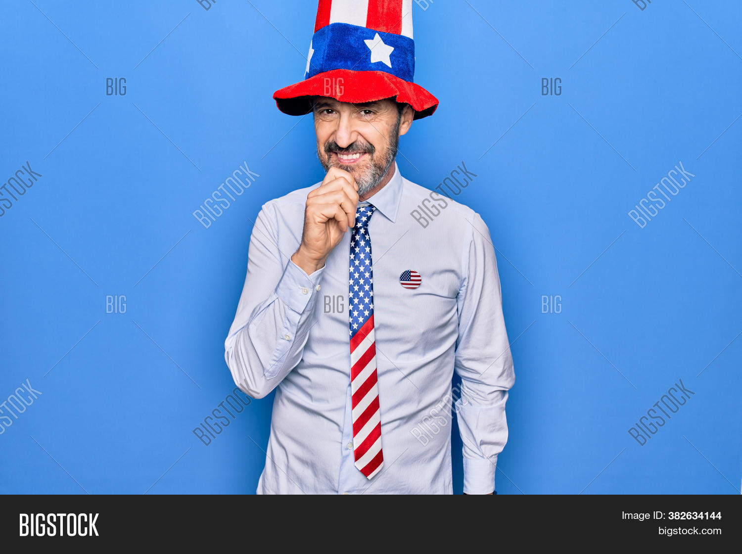 america, 																					american, 																					arm, 																					arms, 																					background, 																					beard, 																					blue, 																					business, 																					camera, 																					cheerful, 																					chin, 																					confident, 																					crossed, 																					day, 																					face, 																					front, 																					great, 																					hand, 																					handsome, 																					happiness, 																					happy, 																					hat, 																					idea, 																					independence, 																					isolated, 																					looking, 																					man, 																					mature, 																					middle age, 																					patriotic, 																					person, 																					posing, 																					positive, 																					proud, 																					senior, 																					serious, 																					smart, 																					smile, 																					states, 																					success, 																					thinking, 																					tie, 																					united, 																					usa, 																					view, 																					wonder