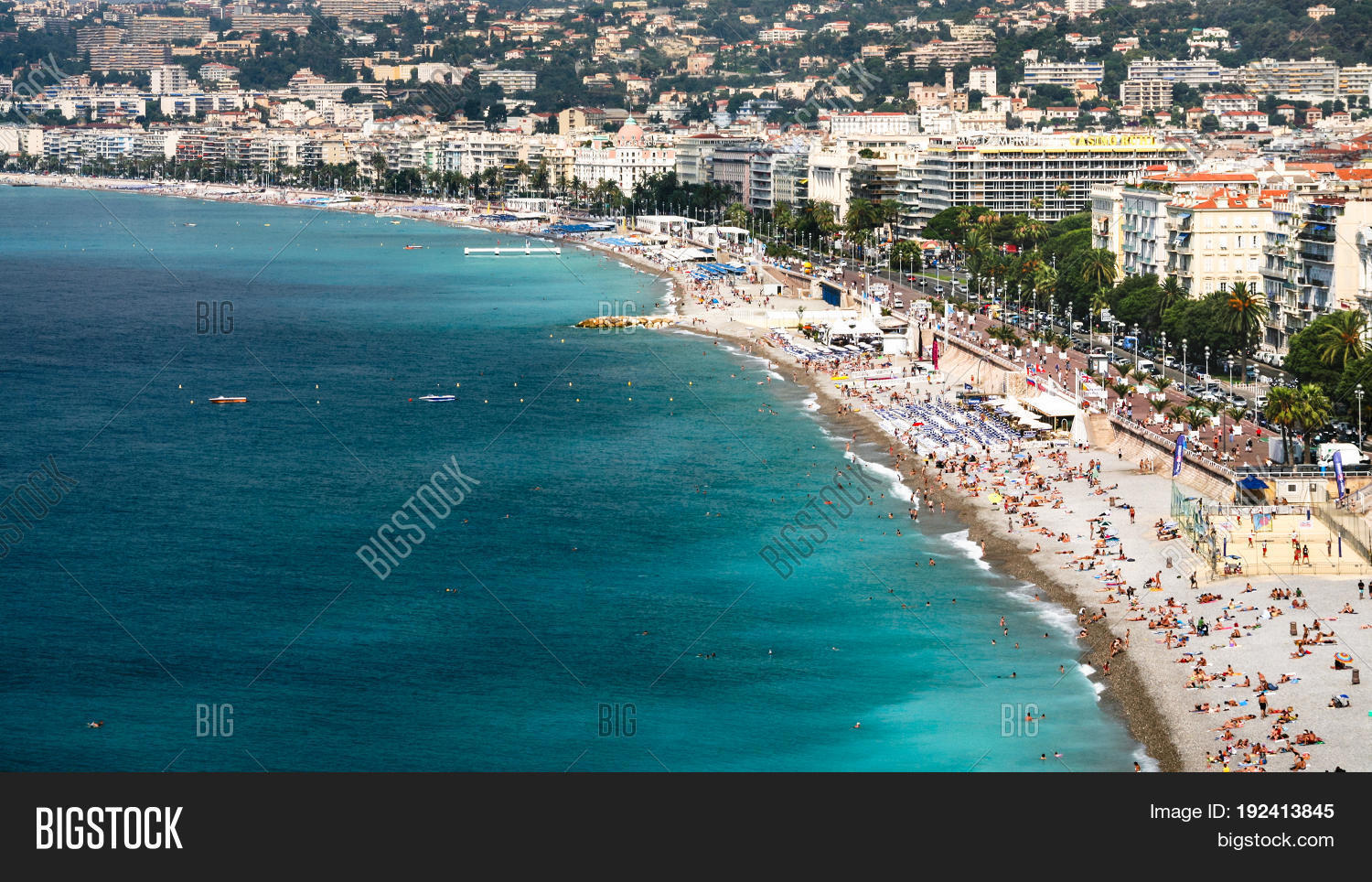 Urban Beach Near Promenade Des Anglais In Nice Photo Stock Anglais