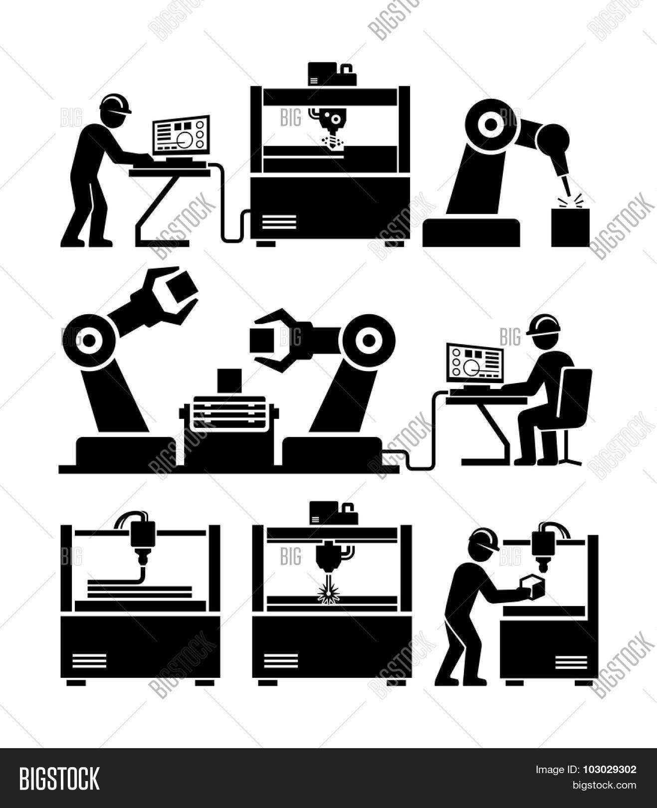 assemblage,assembly,complete,component,computer,control,conveyor,electronics,employee,engineer,engineering,equipment,factory,figure,gadgetry,hard,hat,icon,improvement,industry,line,machinery,machining,making,man,management,manual,manufacture,manufacturer,manufacturing,monitoring,operator,person,pictogram,plant,process,production,professional,robotic arm,silhouette,symbol,tech,technician,vector,wok,work,worker,workplace,workshop