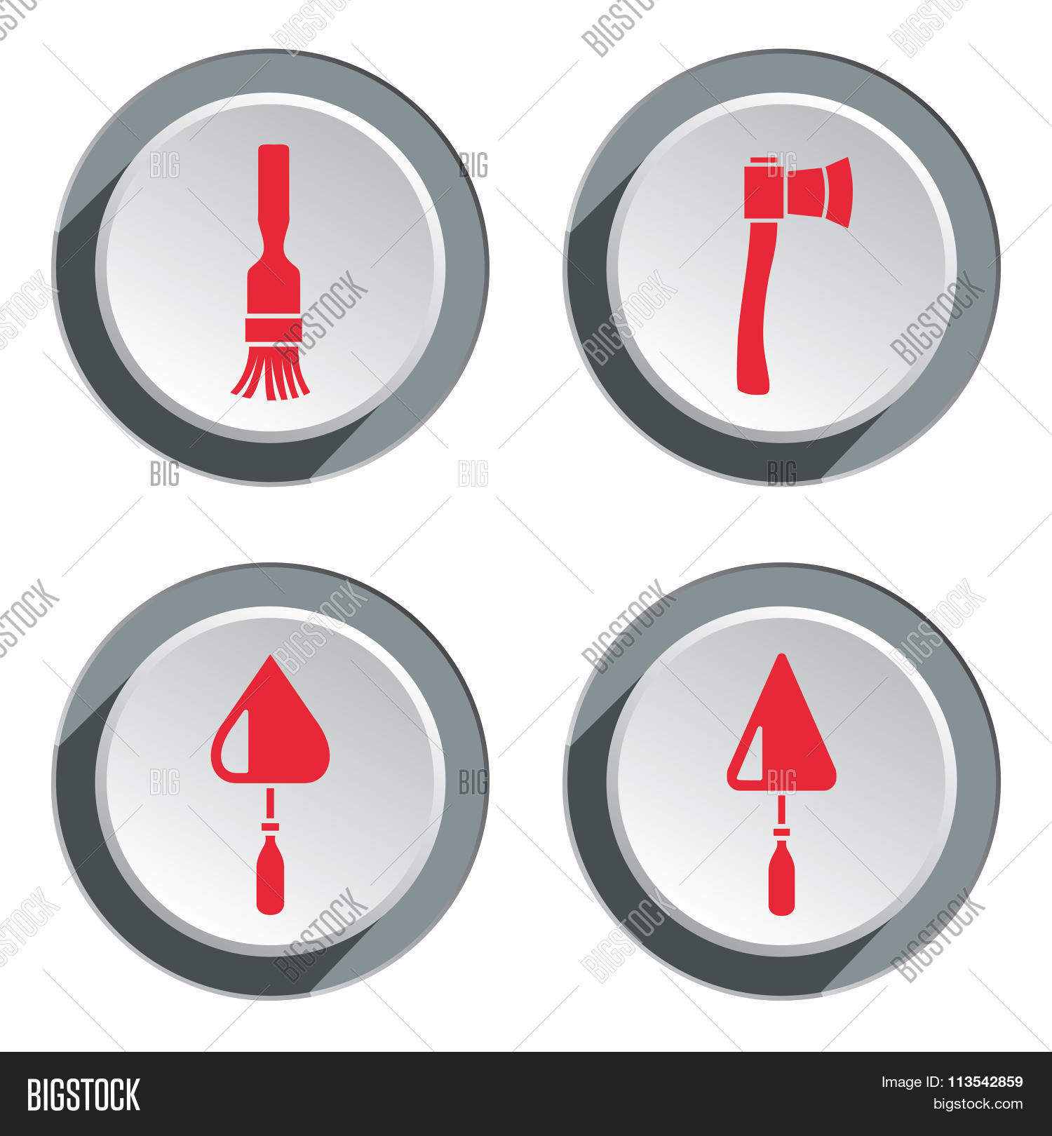 axe,brush,building,button,carpenter,chop,circle,construction,equipment,fix,flat,guard,hache,hand,handyman,icon,illustration,industrial,instrument,investigate,job,label,labour,painter,palette-knife,pallet,preservation,protection,putty,red,repair,round,set,shadow,shape,sign,site,spattle,stamp,symbol,toil,tool,trowel,vector,white,work,worker