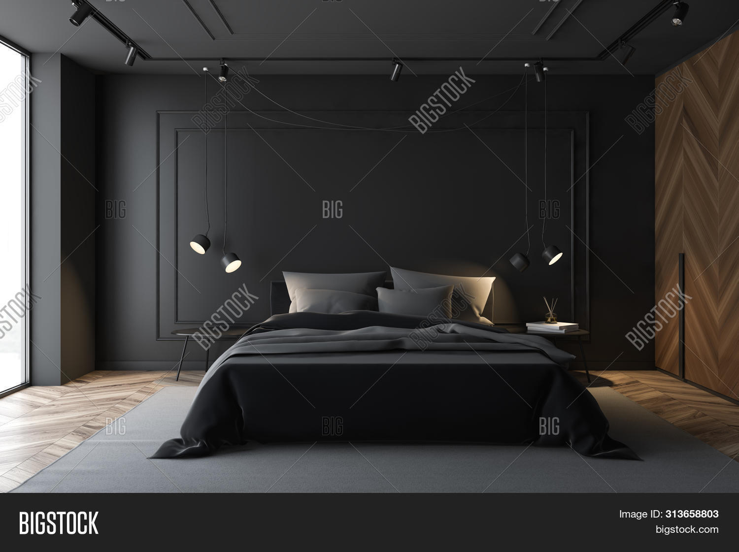 3d,accommodation,apartment,architecture,bed,bedroom,bedside,big,black,bright,building,carpet,condo,construction,decor,decoration,design,double,estate,expensive,floor,headboard,home,hotel,house,illustration,indoor,interior,lamp,large,luxury,mansion,master,modern,new,pillow,real,remodel,render,renovate,renovation,room,spacious,stand,table,upscale,wall,wealthy,window,wood