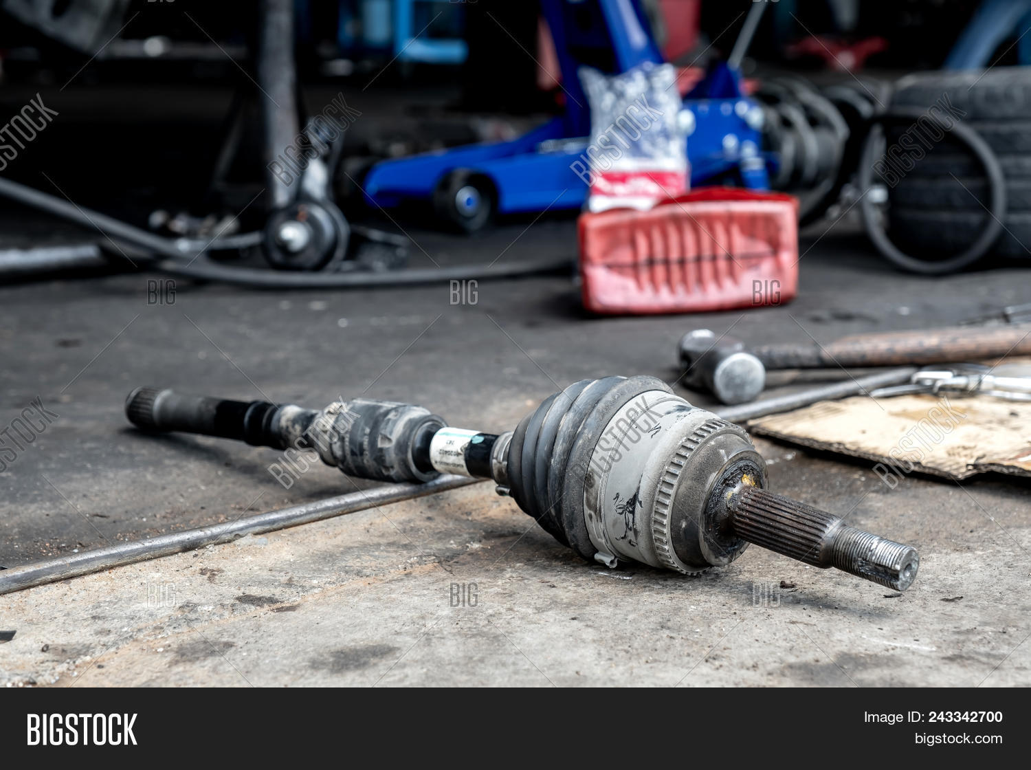 Repair A Drive Shaft Cv Joint Car Maintenance Image Stock Photo 243342700