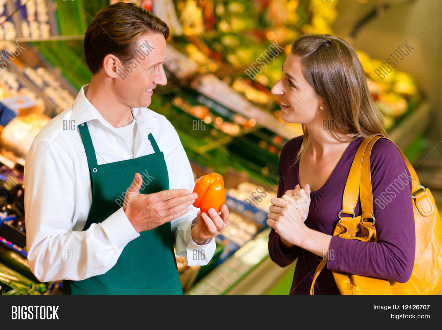 adult,advise,answering,asking,business,buying,caucasian,choosing,customer,customer service,employee,examining,female,food,fresh,freshness,fruit,groceries,grocery store,helping,homemaker,housewife,job,market,offering,people,products,retail,sales clerk,service,shelf,shop assistant,shopping,shopping cart,staff,store,supermarket,vegetables,woman
