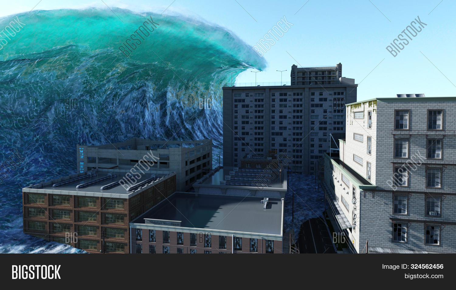 3d,apocalypse,apocalyptic,armageddon,beach,big,blue,building,catastrophe,city,cityscape,coast,concept,dark,dead,death,demolished,destroy,destruction,disaster,dramatic,earthquake,end,flood,foam,house,hurricane,illustration,ocean,rubble,sea,storm,stormy,street,tsunami,war,water,wave,weather