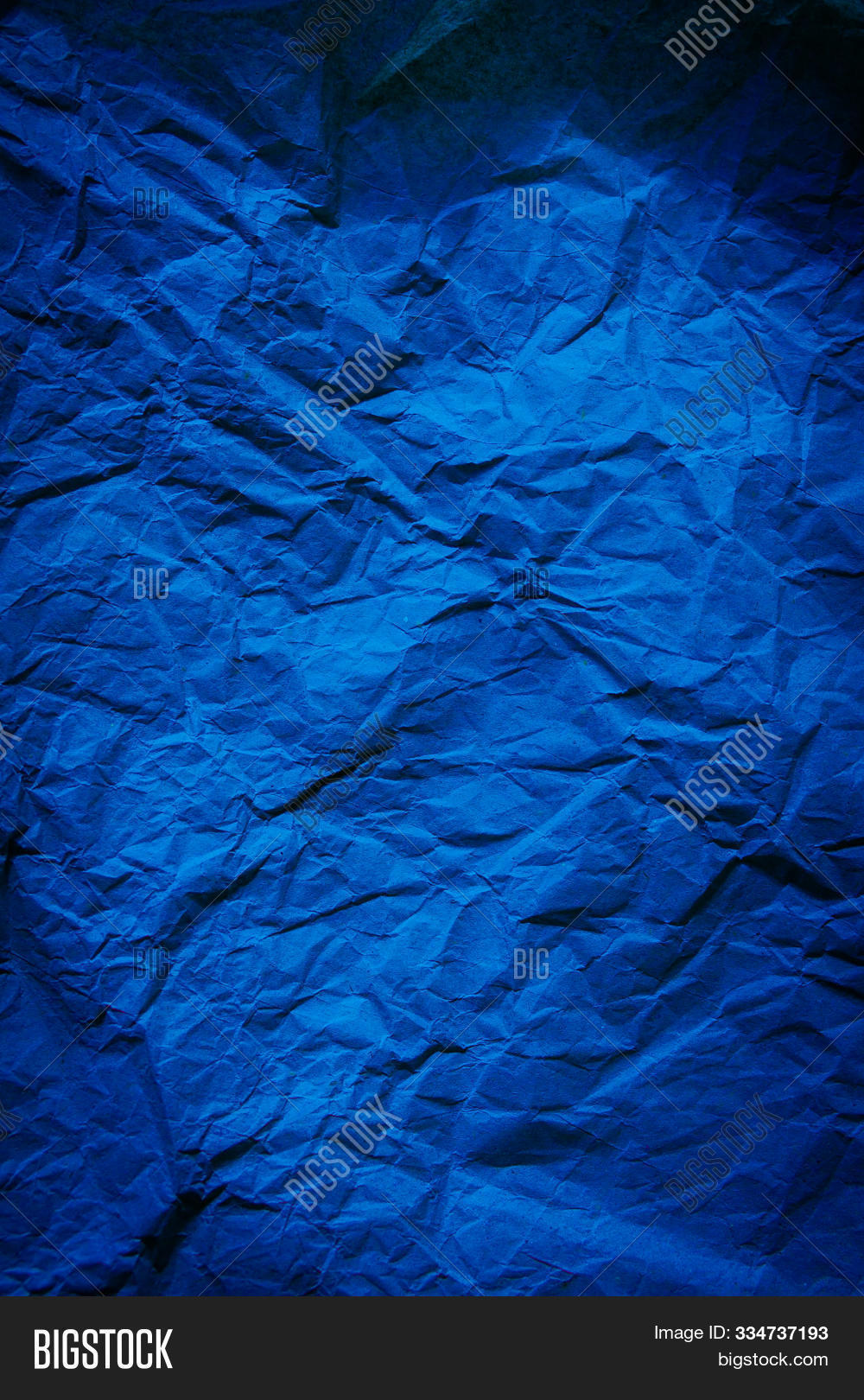 Rough Navy Blue Paper Texture. Blue Crumpled Paper Texture And