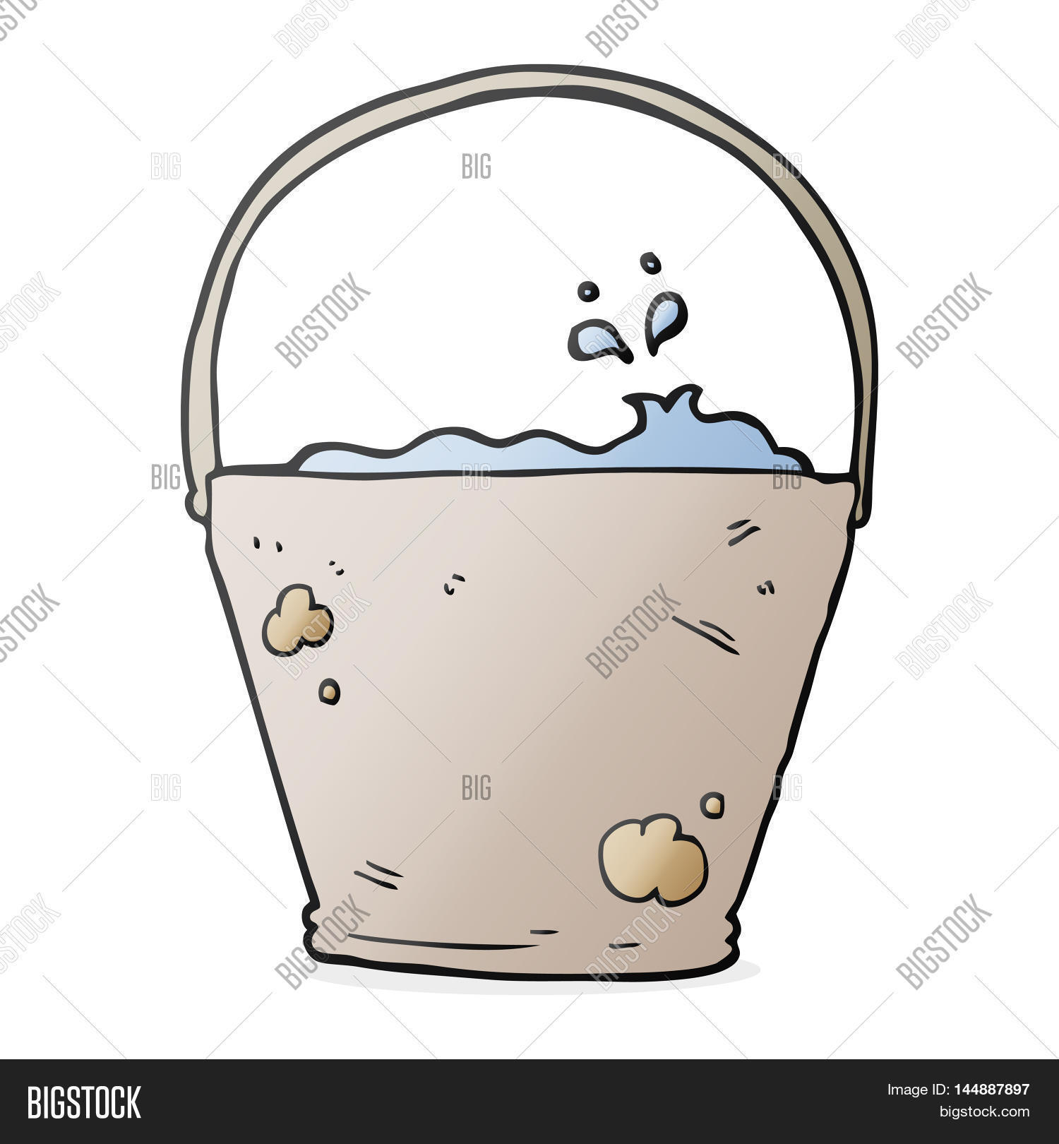 Freehand Drawn Cartoon Bucket 144887897 Image Stock Photo