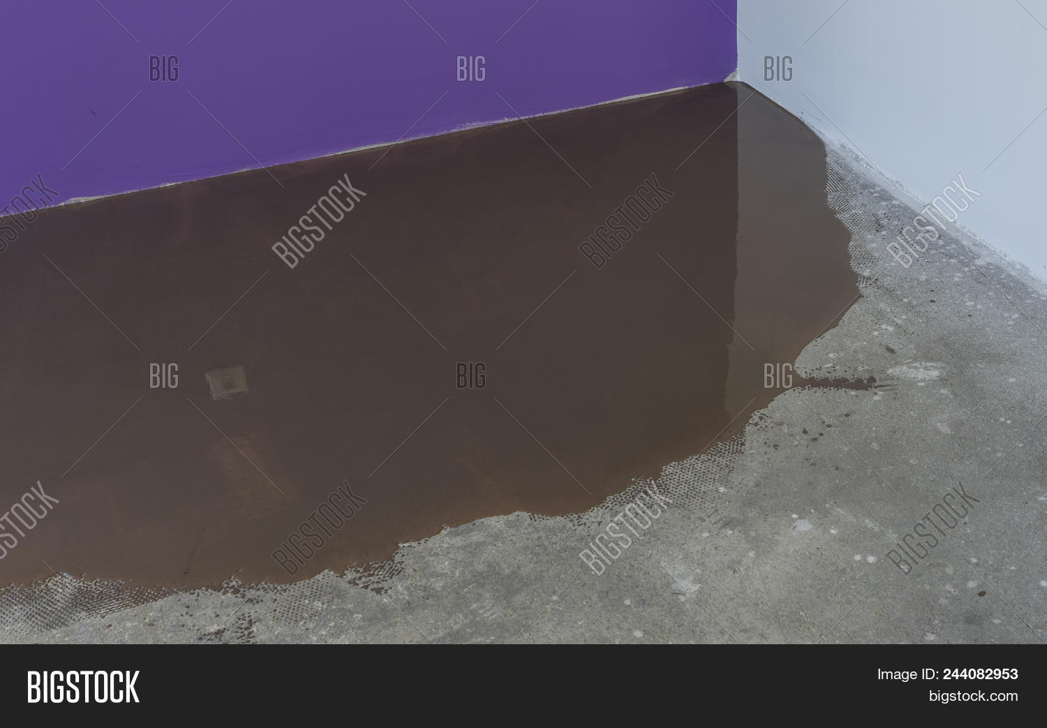 Mirror Smooth Surface Of The Floor Floor Covering With Self