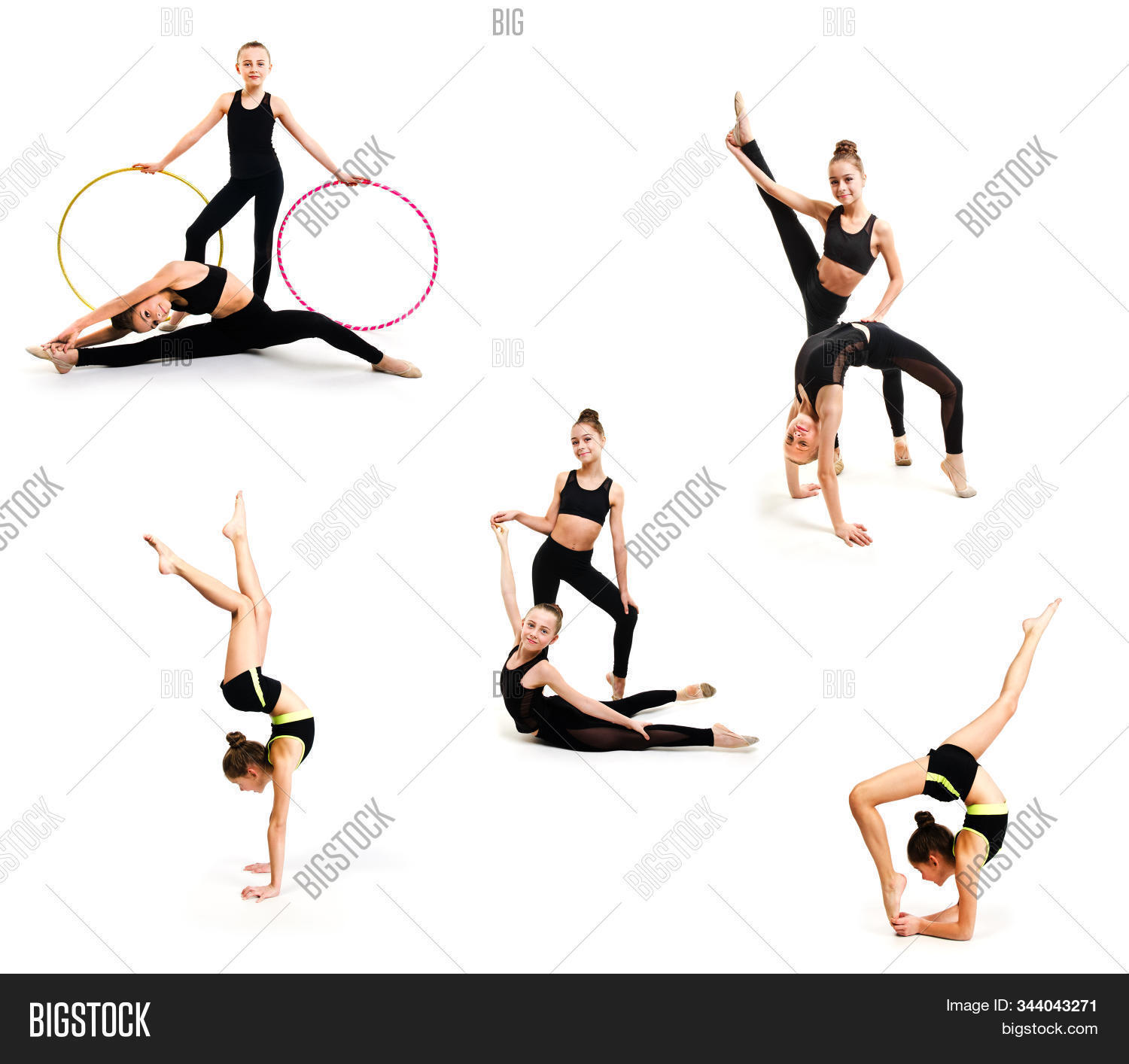 gymnast,fitness,collection,collsge,sport,girls,kid,flexible,acrobatic,exercise,athlete,body,active,activity,children,beautiful,caucasian,childhood,black,suit,female,gym,gymnastic,health,healthy,lifestyle,posing,schoolgirl,smile,sporty,stretch,stretching,training,yoga,young,youth,child,little,cute,isolated,white,background,hoop
