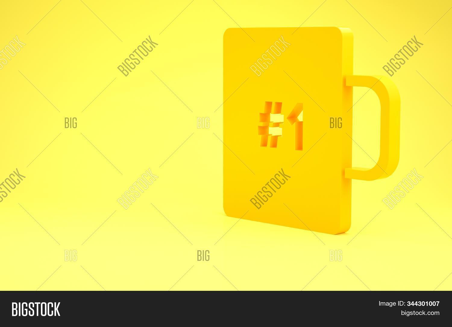Download Yellow Coffee Cup Icon Isolated On Yellow Background Tea Cup Hot Drink Coffee Minimalism Concept Image Stock Photo 344301007