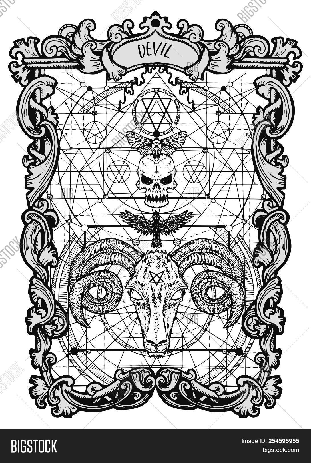 antique,arcana,art,astrology,background,cards,cartomancy,coloring,deck,decorative,design,devil,drawing,drawn,engraving,esoteric,fable,fantastic,fantasy,fate,fortuneteller,frame,geometry,goat,gothic,graphic,hand,illustration,line,magic,moth,mysterious,myth,occult,oracle,pentagram,prediction,prophecy,reading,sacral,sketch,skull,spiritual,supernatural,symbol,tarot,vector,vintage,wiccan,witchcraft