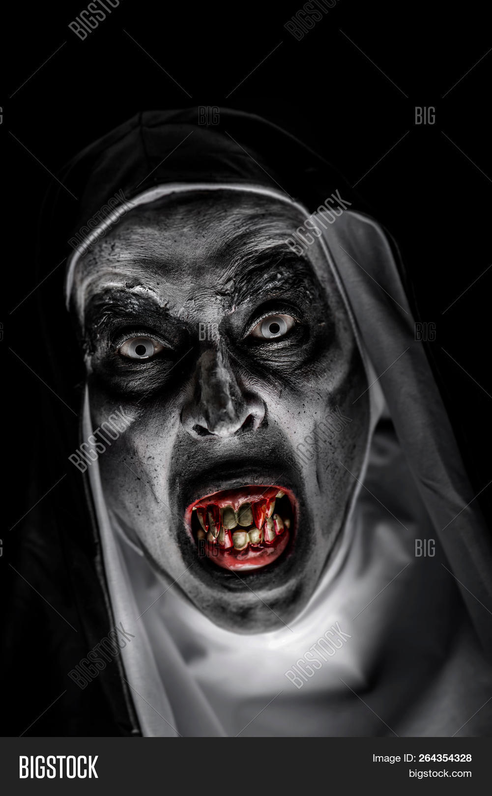 abbess,abbey,bad,carnival,celebration,character,cloister,convent,costume,creepy,dead,demon,demonic,devil,disguise,disturbing,evil,fang,fear,fictional,frightening,gras,habit,halloween,holiday,horror,makeup,mardi,monster,mother,murderer,nightmare,nun,nunnery,panic,party,possessed,possession,reverend,scary,sister,spooky,superior,teeth,terrifying,terror,terrorizing,thriller,undead,vertical