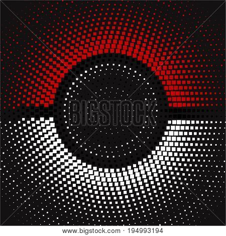 Half Tone Square Round Gradient Pokemon Ball Background Texture image ...
