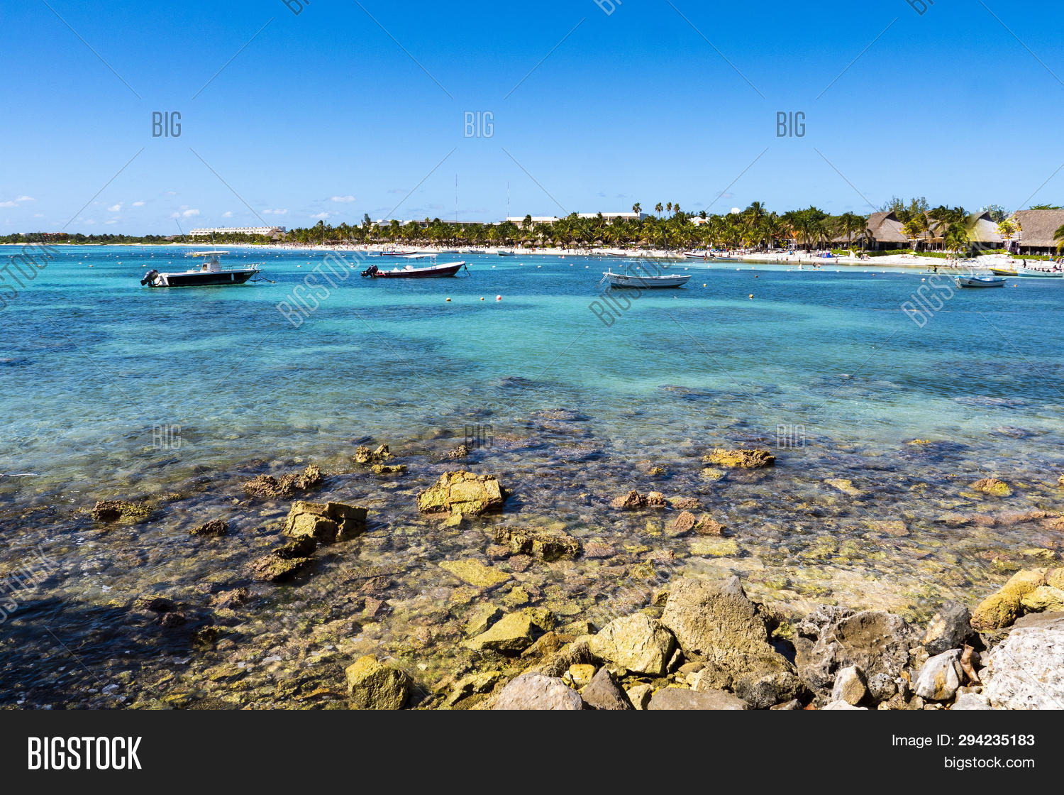Akumal Beach In Riviera Maya Of Mayan Mexico image & stock photo. 294235183