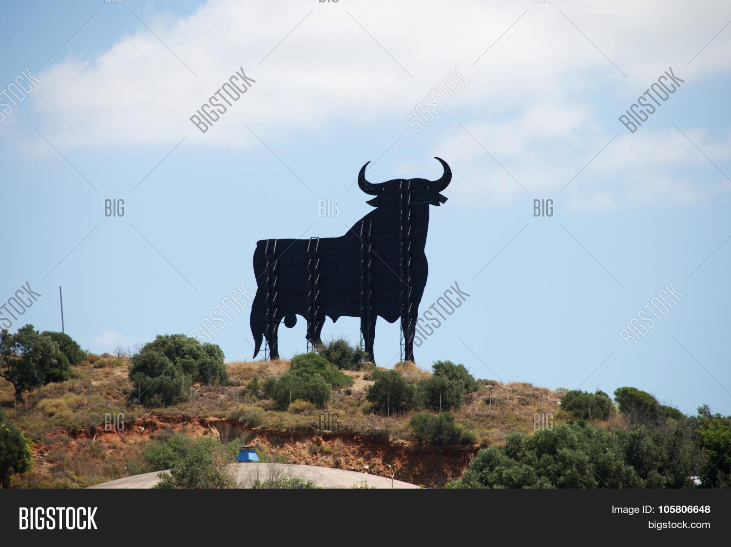 andalucia,andalusia,blue,boliches,bull,costa,del,europe,european,fuengirola,hillside,los,malaga,province,silhouette,sky,sol,spain,statue,sunlit,sunny,western