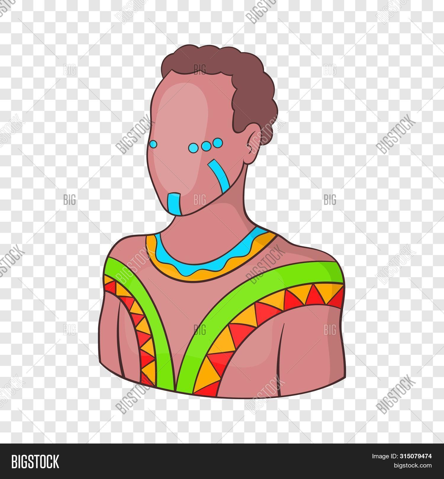 Australian Aborigine Icon. Cartoon Illustration Of Australian Aborigine