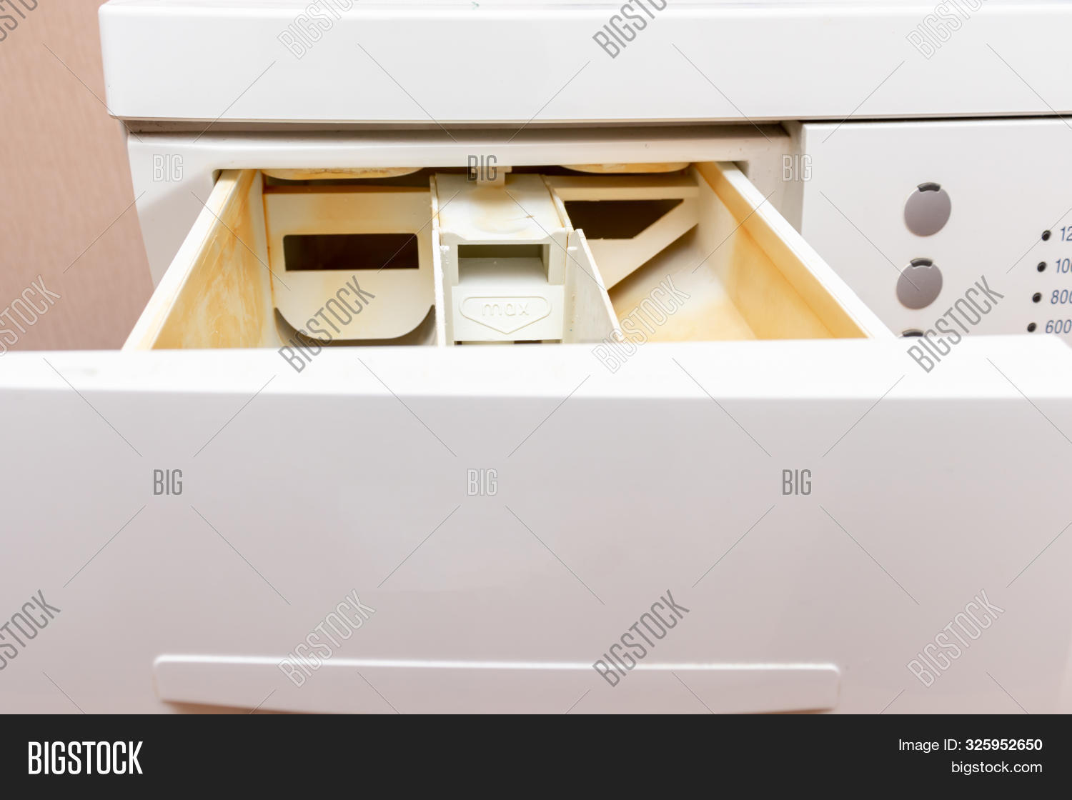 Dirty Moldy Washing Machine Detergent And Fabric Conditioner Dispenser