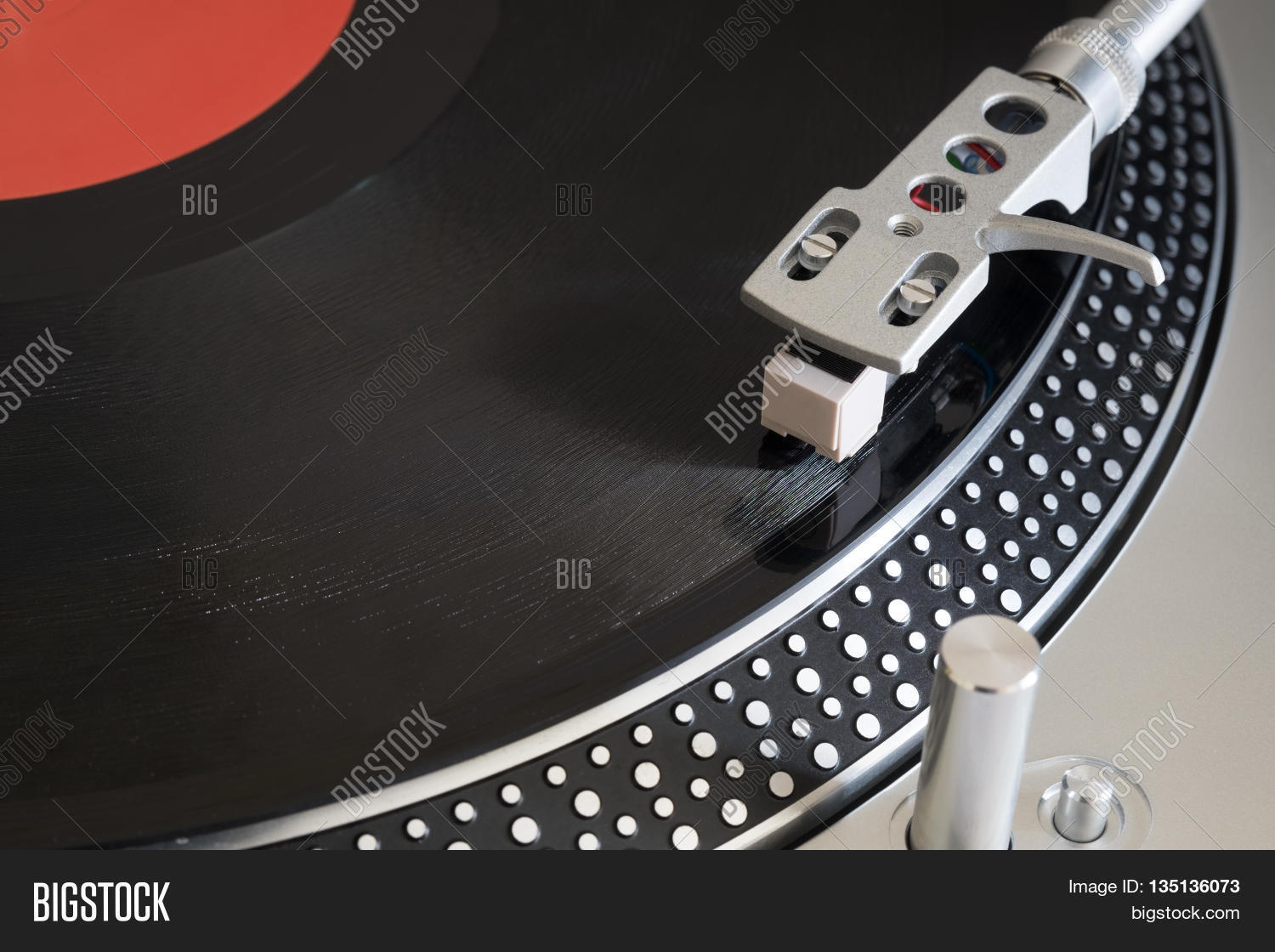 Vinyl Record On The Player Image Stock Photo
