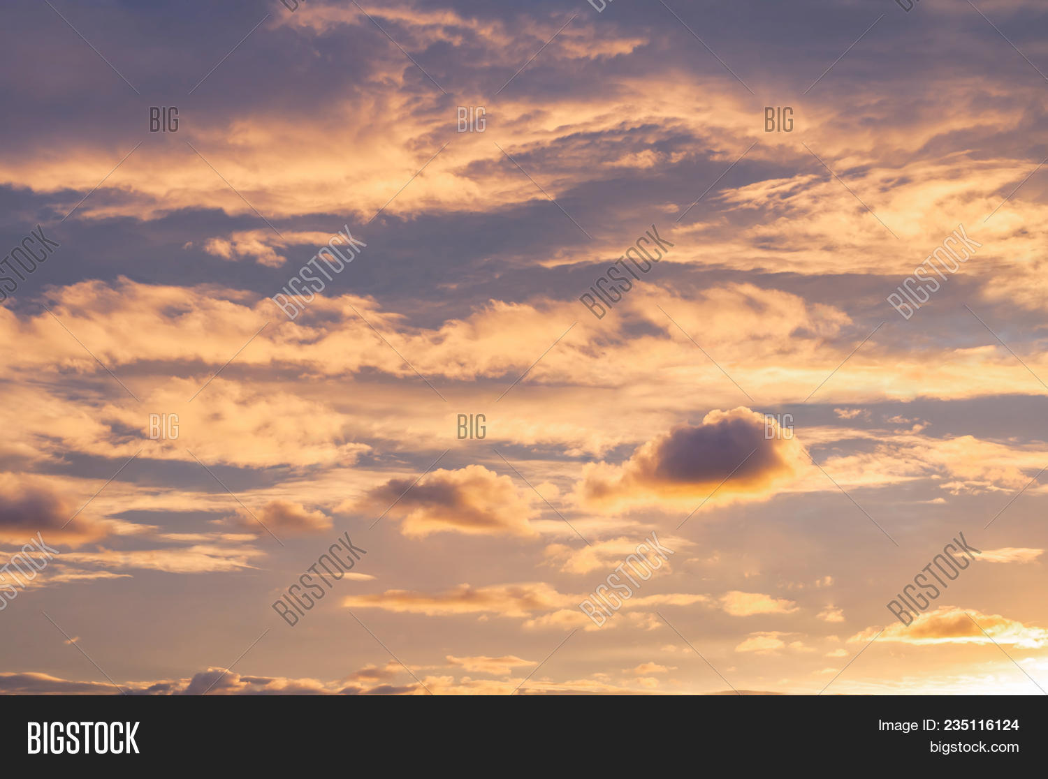 Sunset Sky Background Dramatic Sunset Sky With Evening Sky Clouds Lit By Bright Sunlight Natural Image Stock Photo