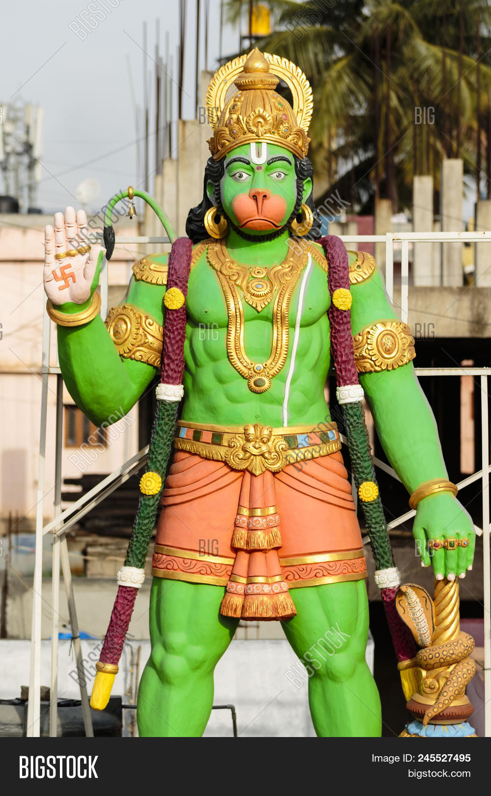 17th,2018,Bangalore,Closeup,Hanuman,June,Lord,at,captured,in,of,on,posture,standing,statue