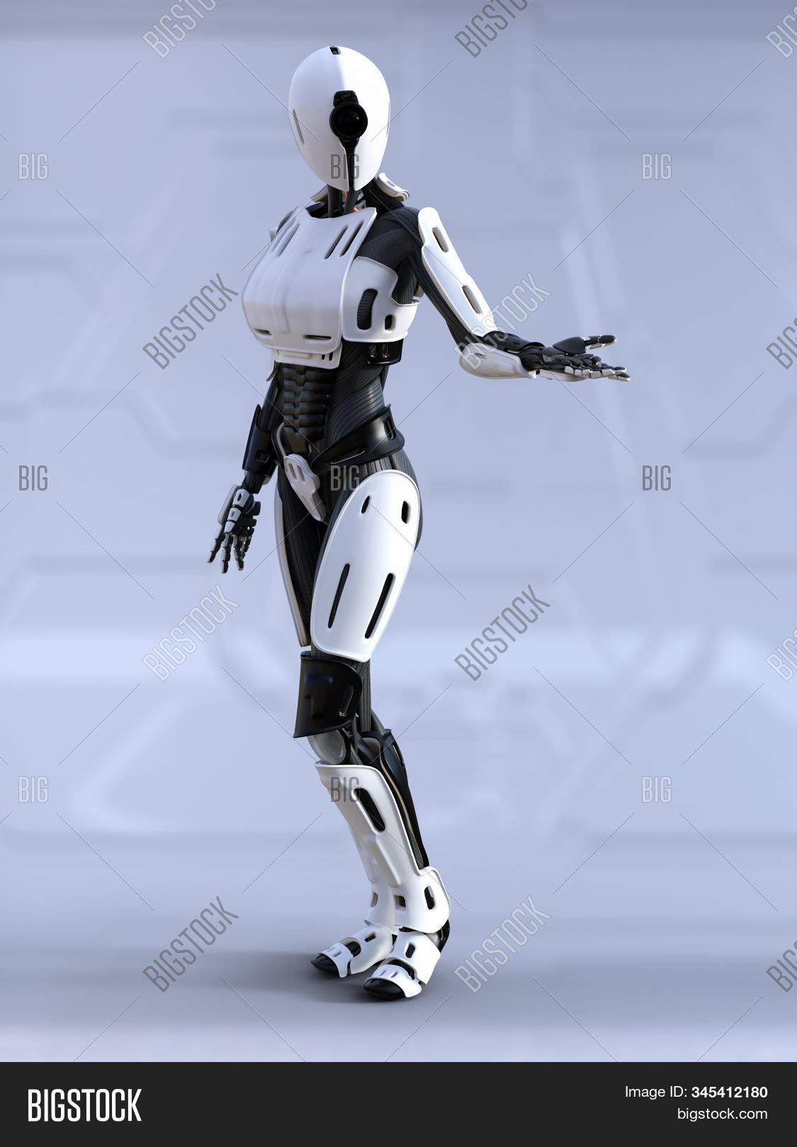 android,robot,robotic,woman,female,artificial,intelligence,ai,cyborg,fiction,future,futuristic,standing,posing,showing,pointing,arm,hand,mechanical,science,scifi,sci-fi,beautiful,technology,machine,machinery,metal,wires,bionic,body,cyber,virtual,cybernetics,circuit,connectivity,modern,tech,gynoid,fembot,humanoid,3d,illustration,rendering